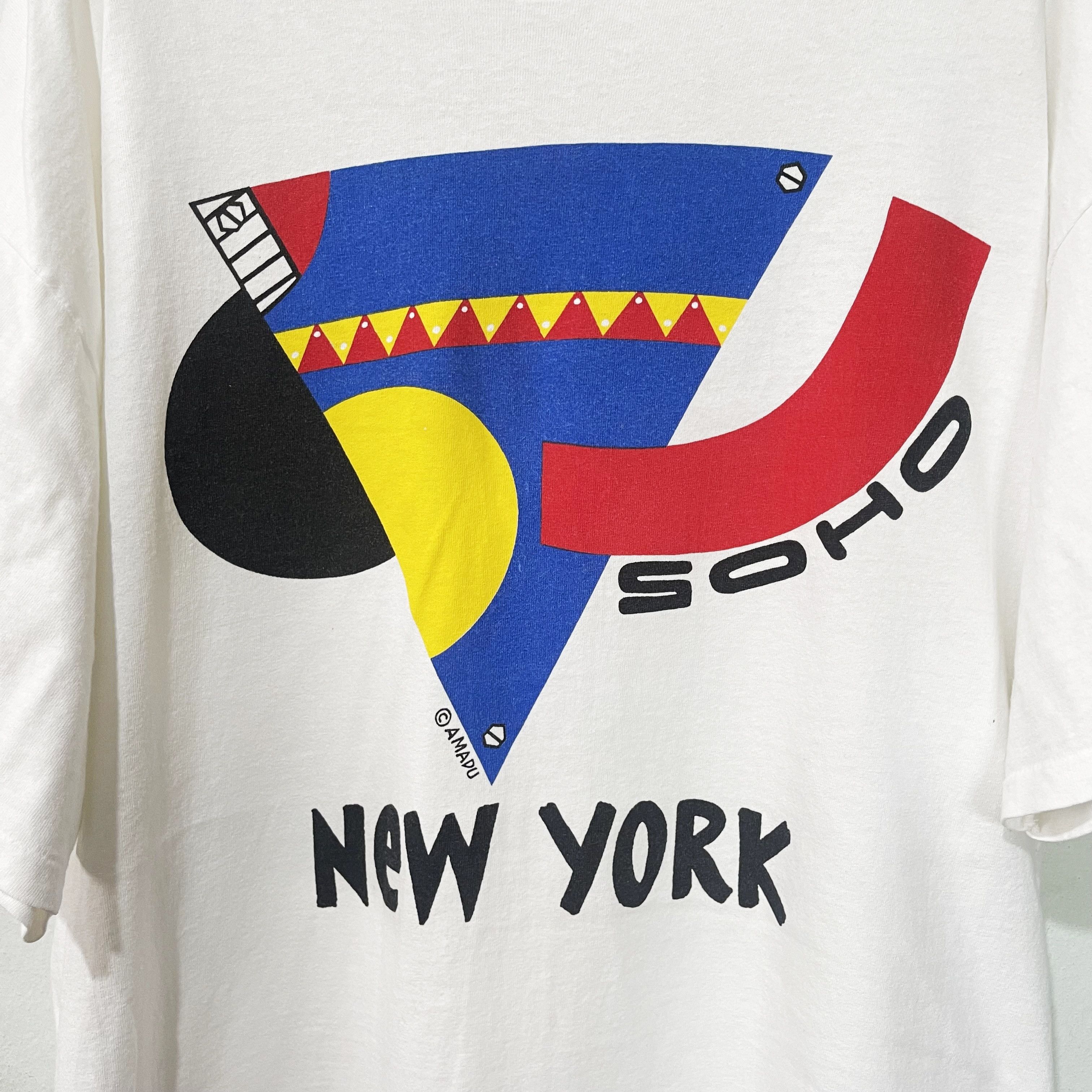Vintage Vintage 90s SoHo New York T-Shirt Size US XL / EU 56 / 4 - 2 Thumbnail
