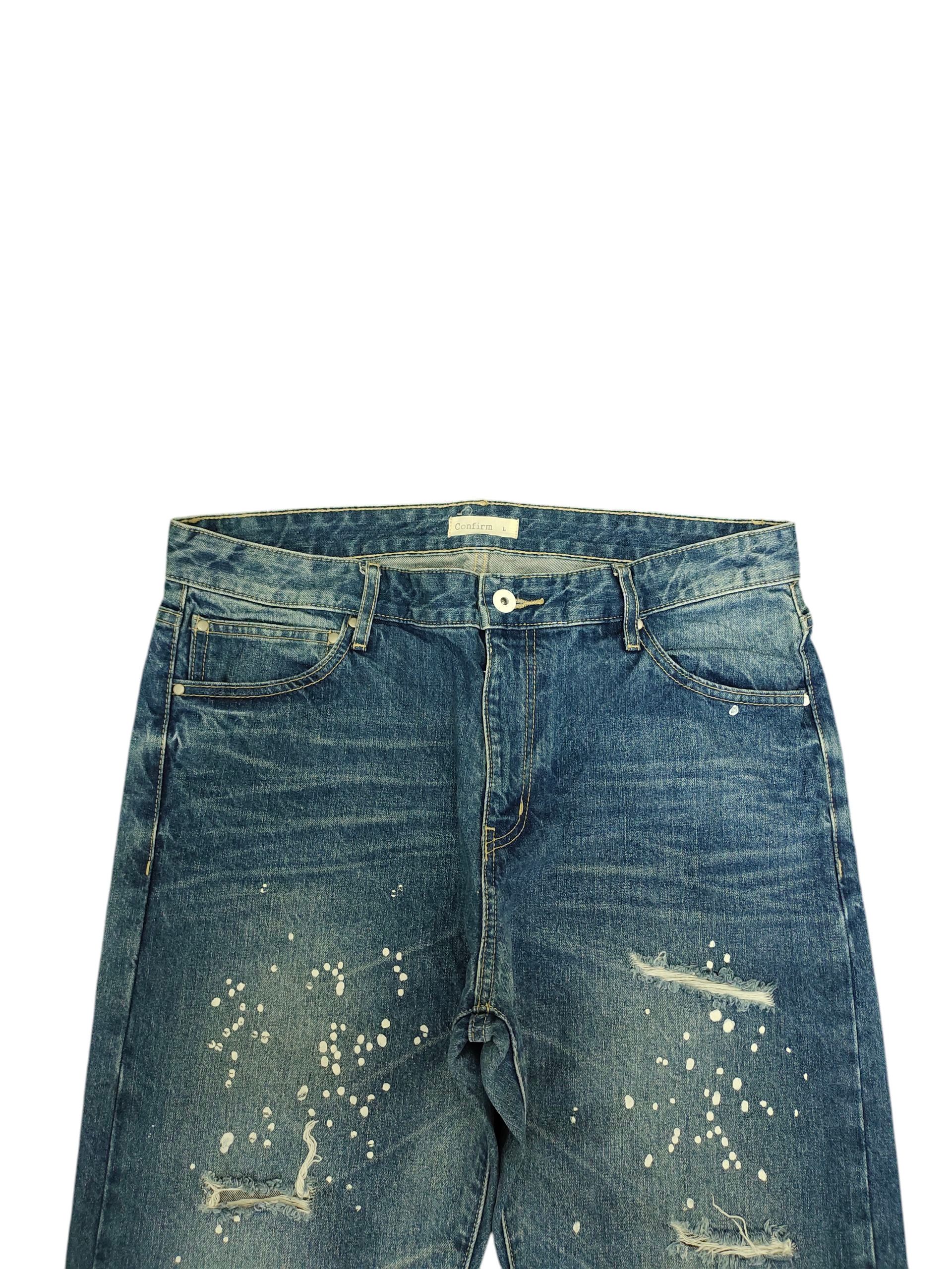 Comme des Garcons × Undercover Confirm Japan Paint Splash Distress Faded Denim Jeans Size US 34 / EU 50 - 2 Thumbnail