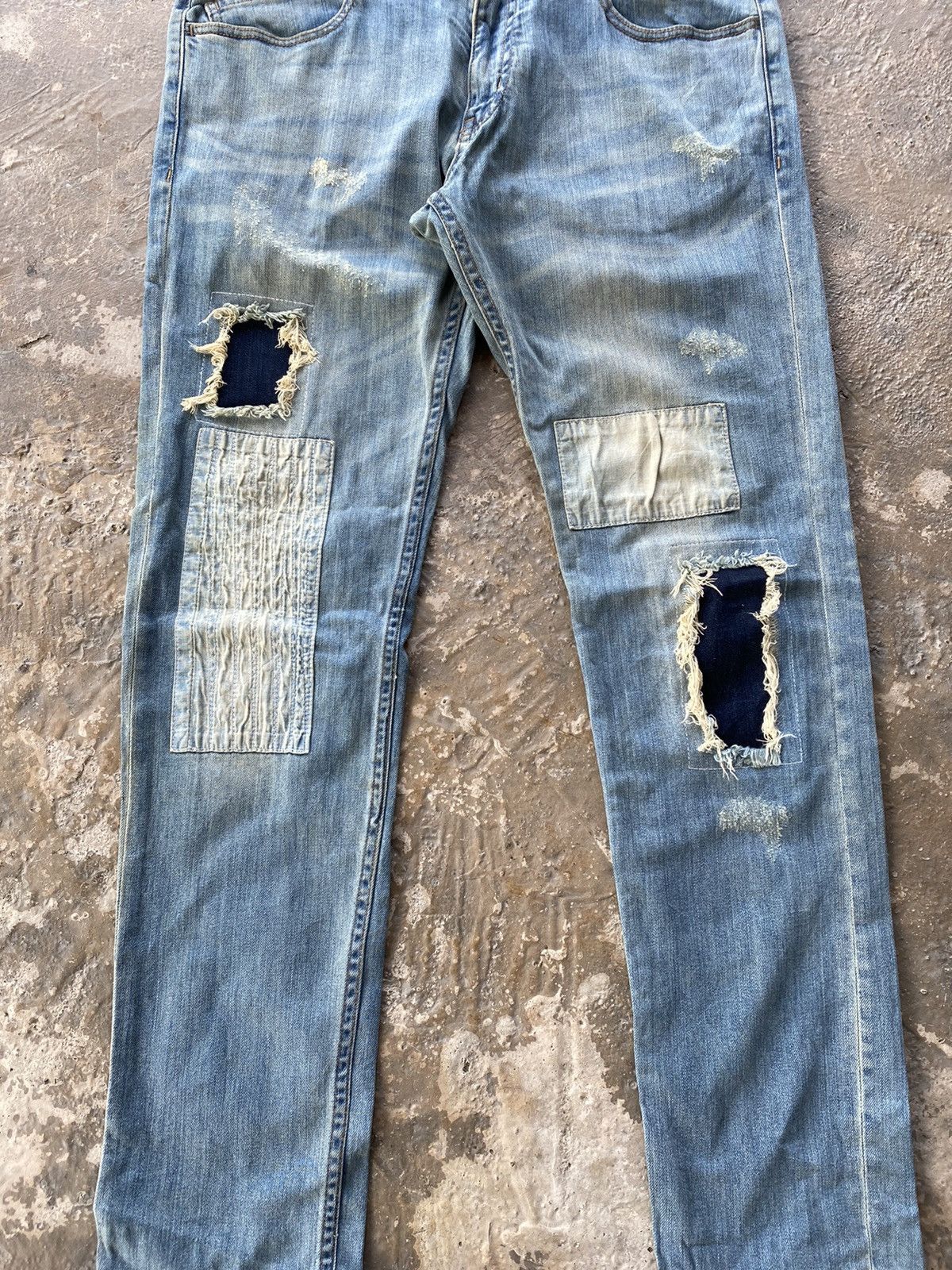 Japanese Brand Vintage Roial Jeans - 1997 California Denim, Sashiko Style Size US 32 / EU 48 - 5 Thumbnail