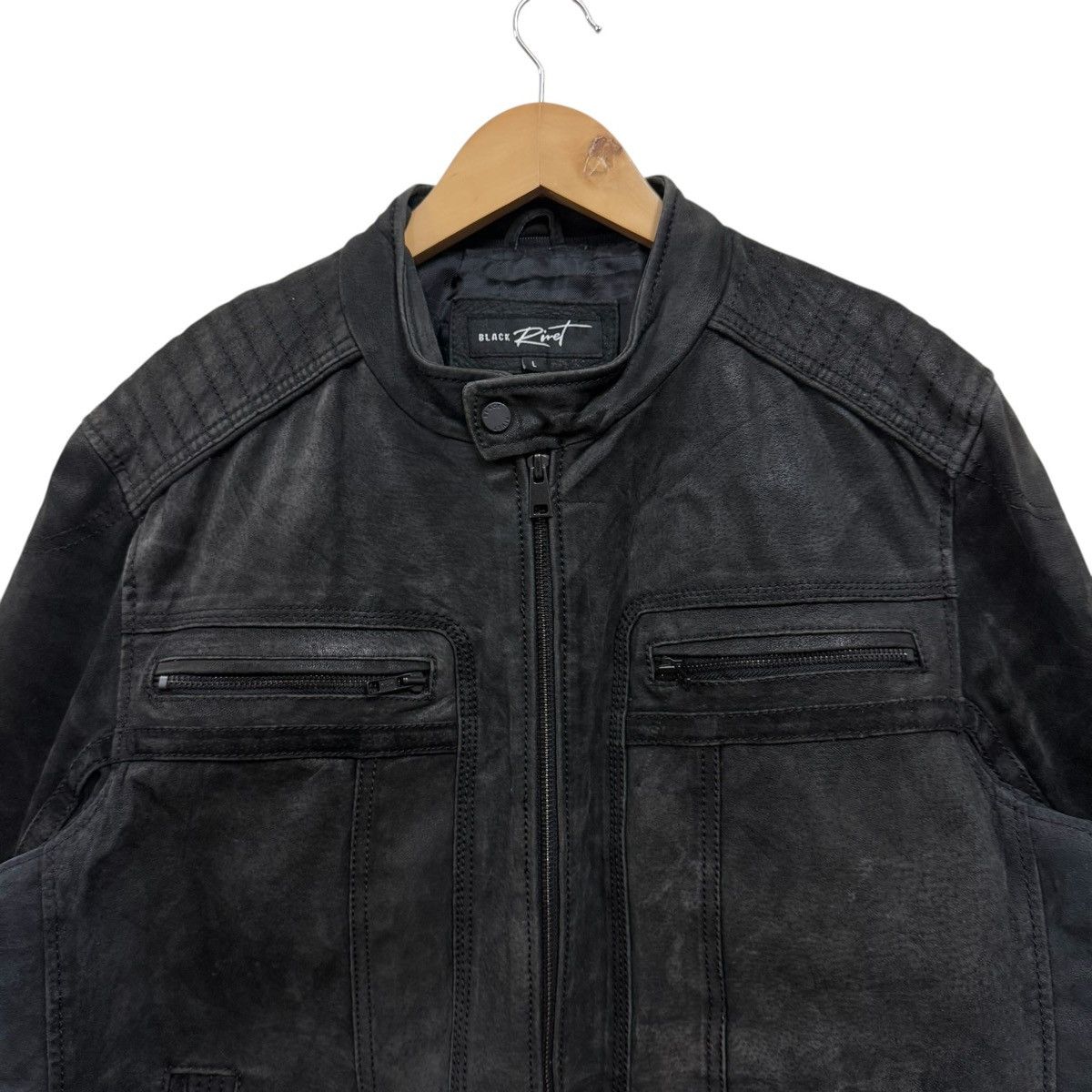 Black Rivet Black Rivet Leather Biker Jacket Size US L / EU 52-54 / 3 - 3 Thumbnail