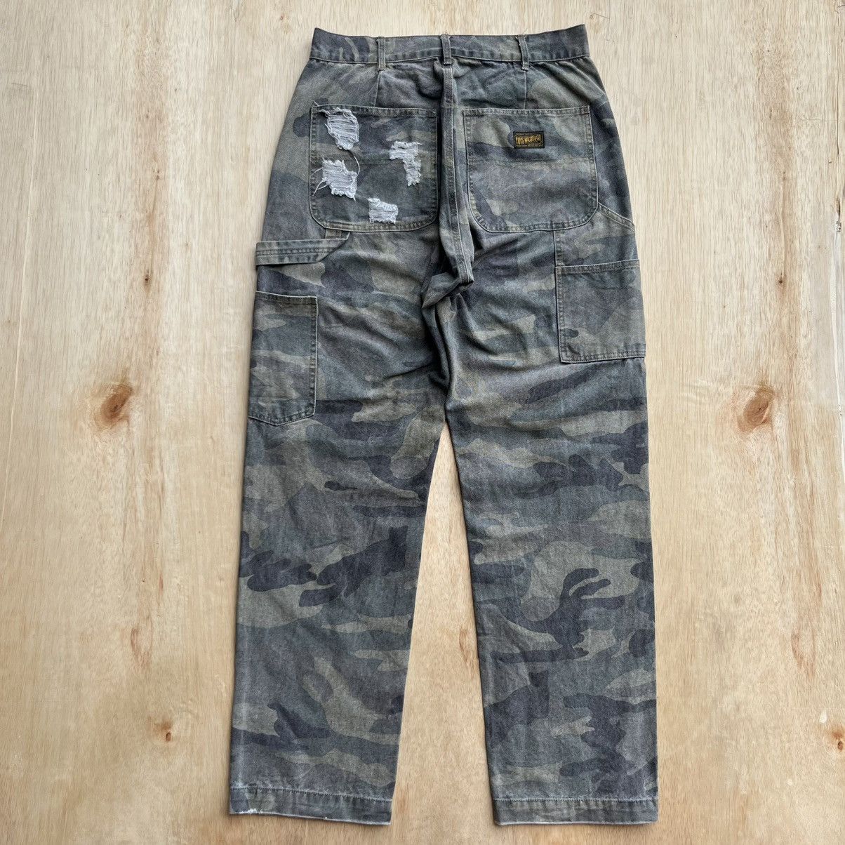 The Real McCoy's TOYS McCOYS & Co CAMO WOODLAND CARPENTER DISTRESSED FADED Size US 30 / EU 46 - 2 Thumbnail
