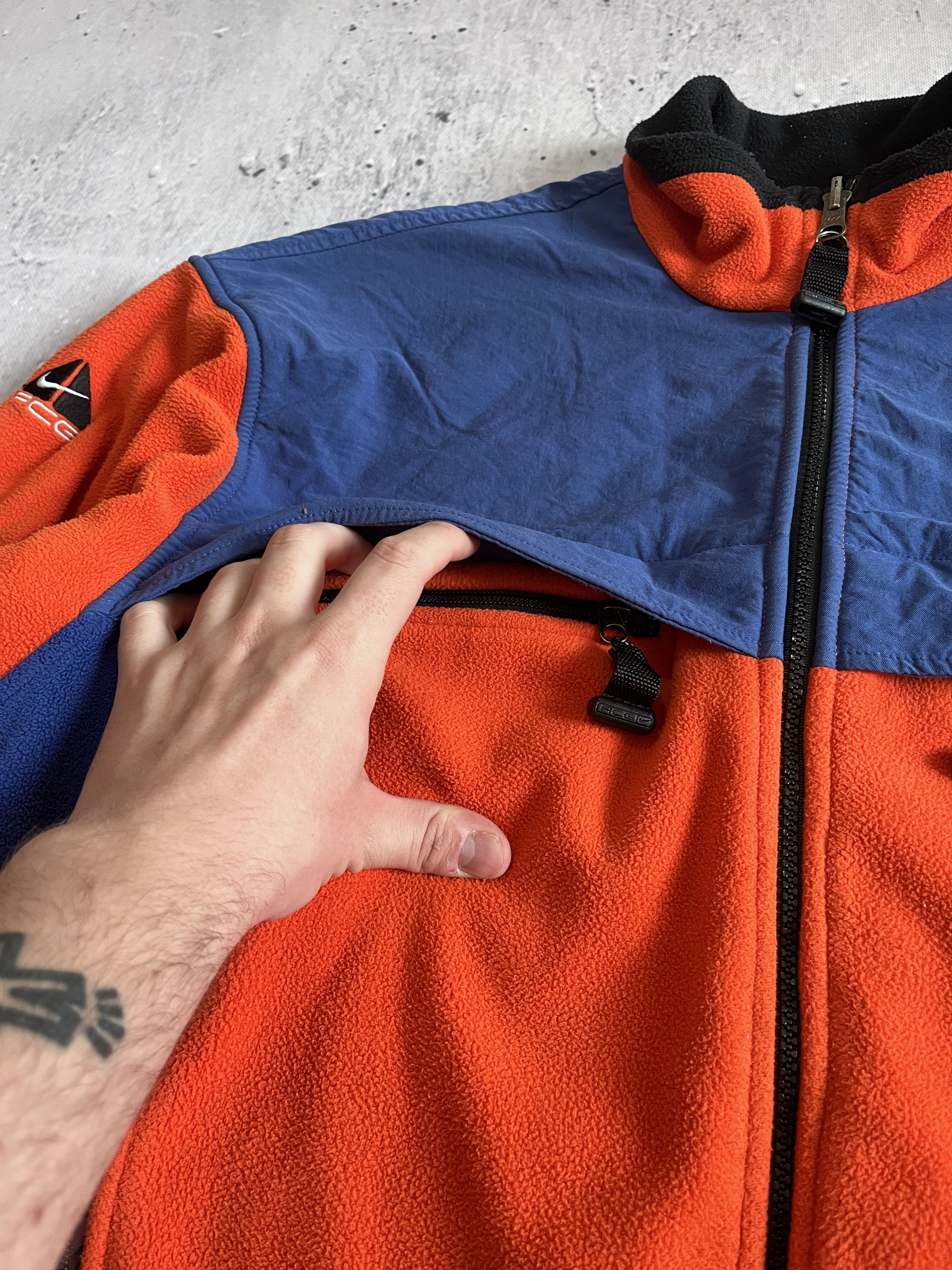 Nike ACG NIKE ACG VINTAGE 90S BLUE ORANGE FLEECE JACKET Size US L / EU 52-54 / 3 - 5 Thumbnail