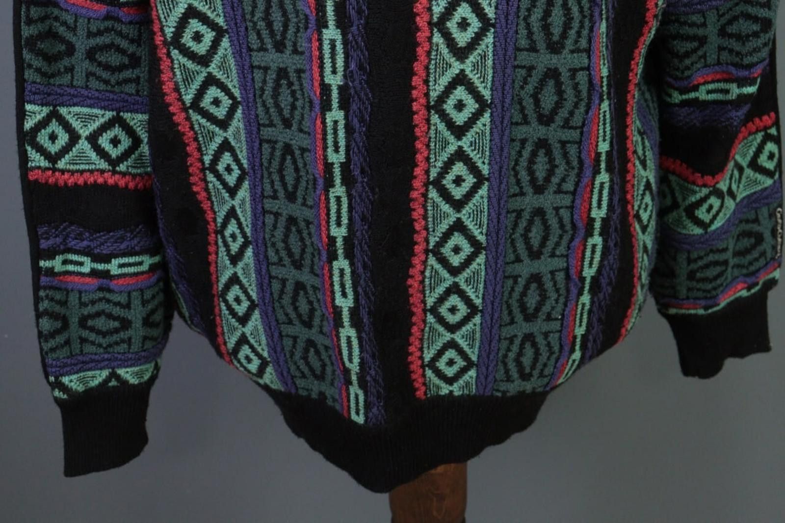 Carlo Colucci Carlo Colucci Multicolor Geometric Wool Knit Sweater Size 50 Size US M / EU 48-50 / 2 - 4 Thumbnail