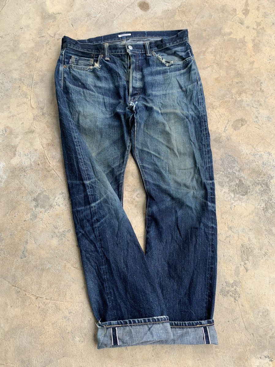 Vintage Eternal Selvedge Button Fly Distressed Denim