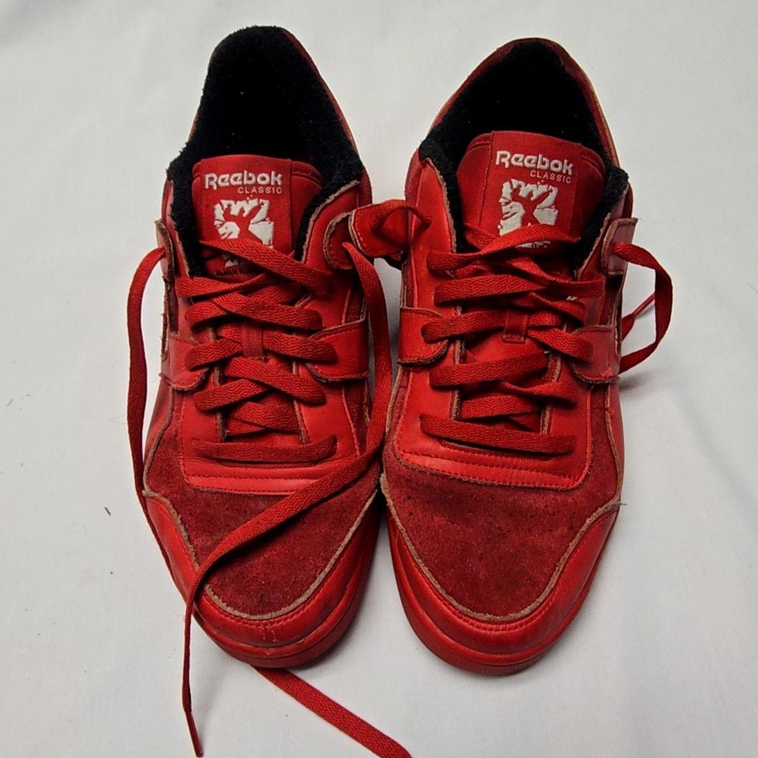 Reebok Reebok Workout Plus Vector Red Sneakers Red Leather 10.5 Size US 10.5 / EU 43-44 - 3 Thumbnail