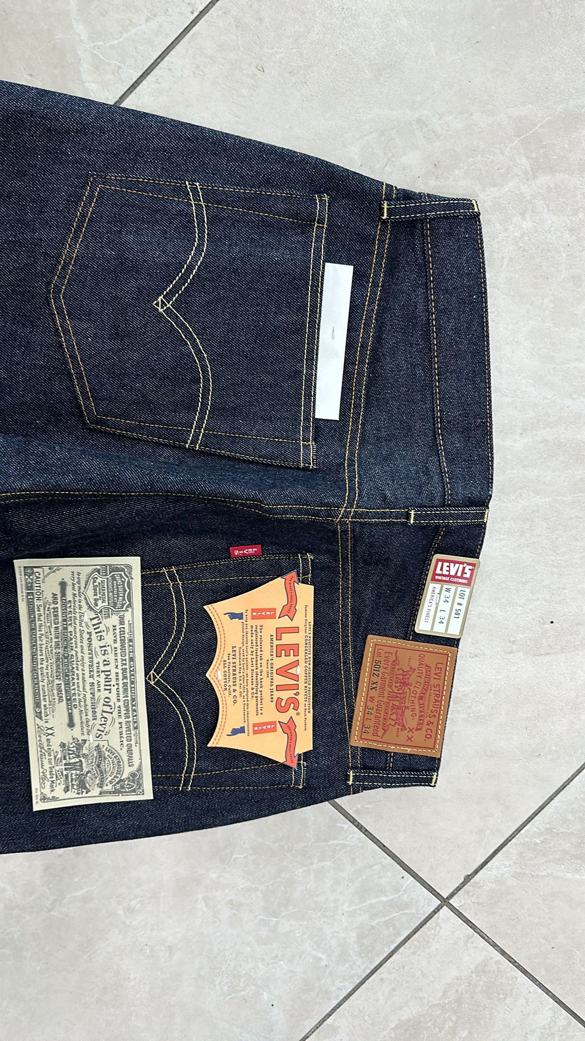 Levi's Vintage Clothing LVC Levi's Vintage Clothing 1954 501XX BigE Selvedge Jeans Size US 34 / EU 50 - 4 Thumbnail