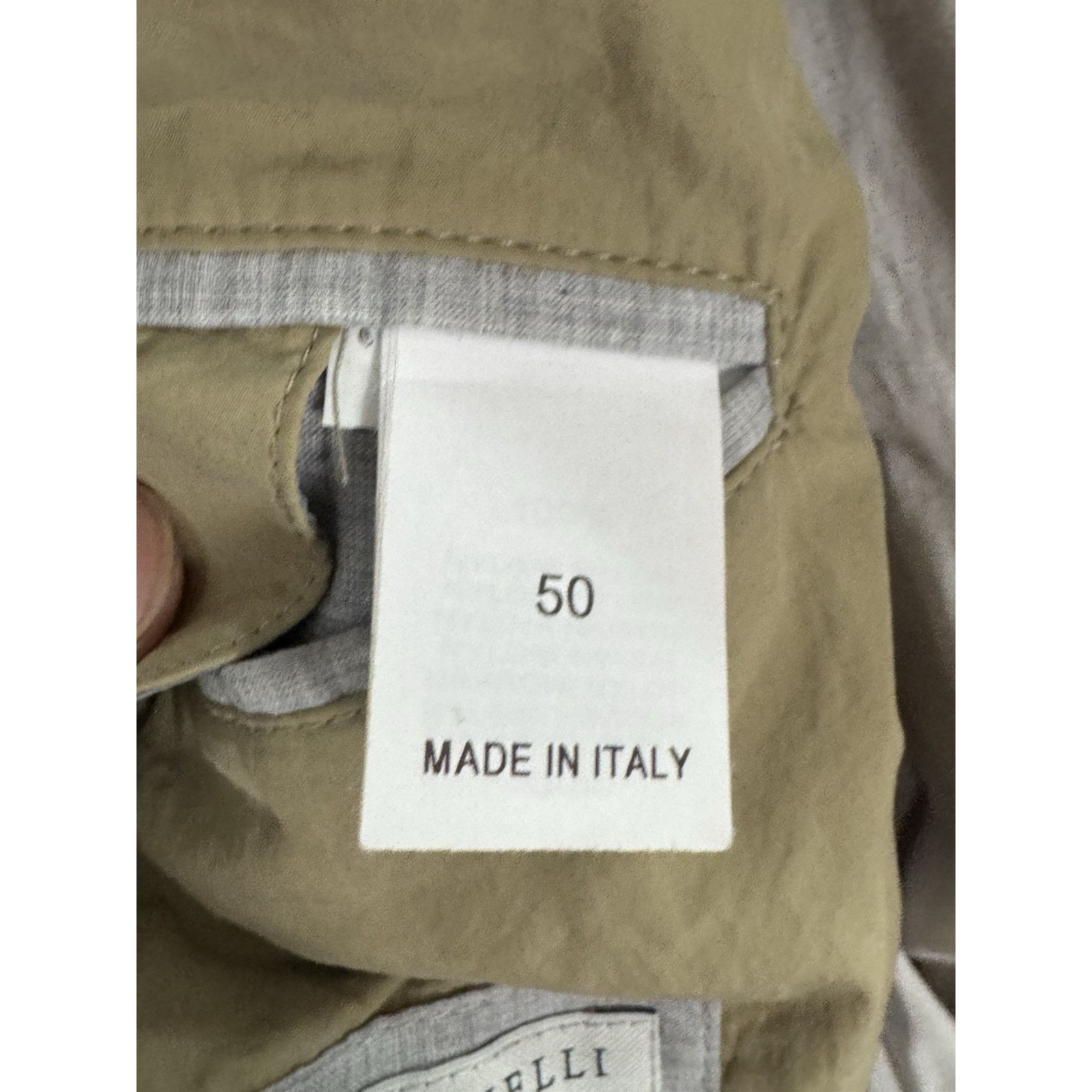 Brunello Cucinelli Brunello Cucinelli Nylon Khaki Blazer Sportcoat Safari 50/40 Size 38R - 7 Thumbnail