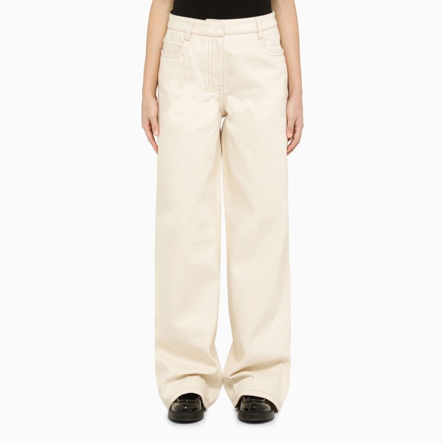 Prada o1d2blof0924 Jeans in Ivory Size 28" / US 6 / IT 42 - 1 Thumbnail