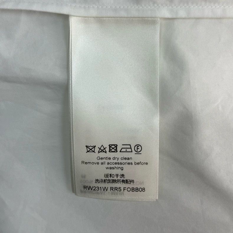 Louis Vuitton Louis Vuitton White embroidered logo scarf collar shirt 250 Size XS / US 0-2 / IT 36-38 - 6 Thumbnail