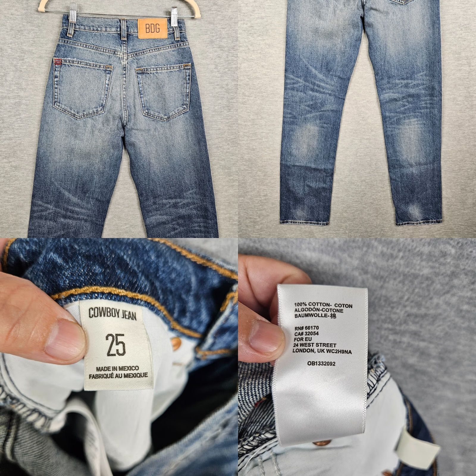 Bdg BDG Women's Cowboy Jeans Blue Straight Regular Size 25 New Size 42" / US 20 - 8 Thumbnail