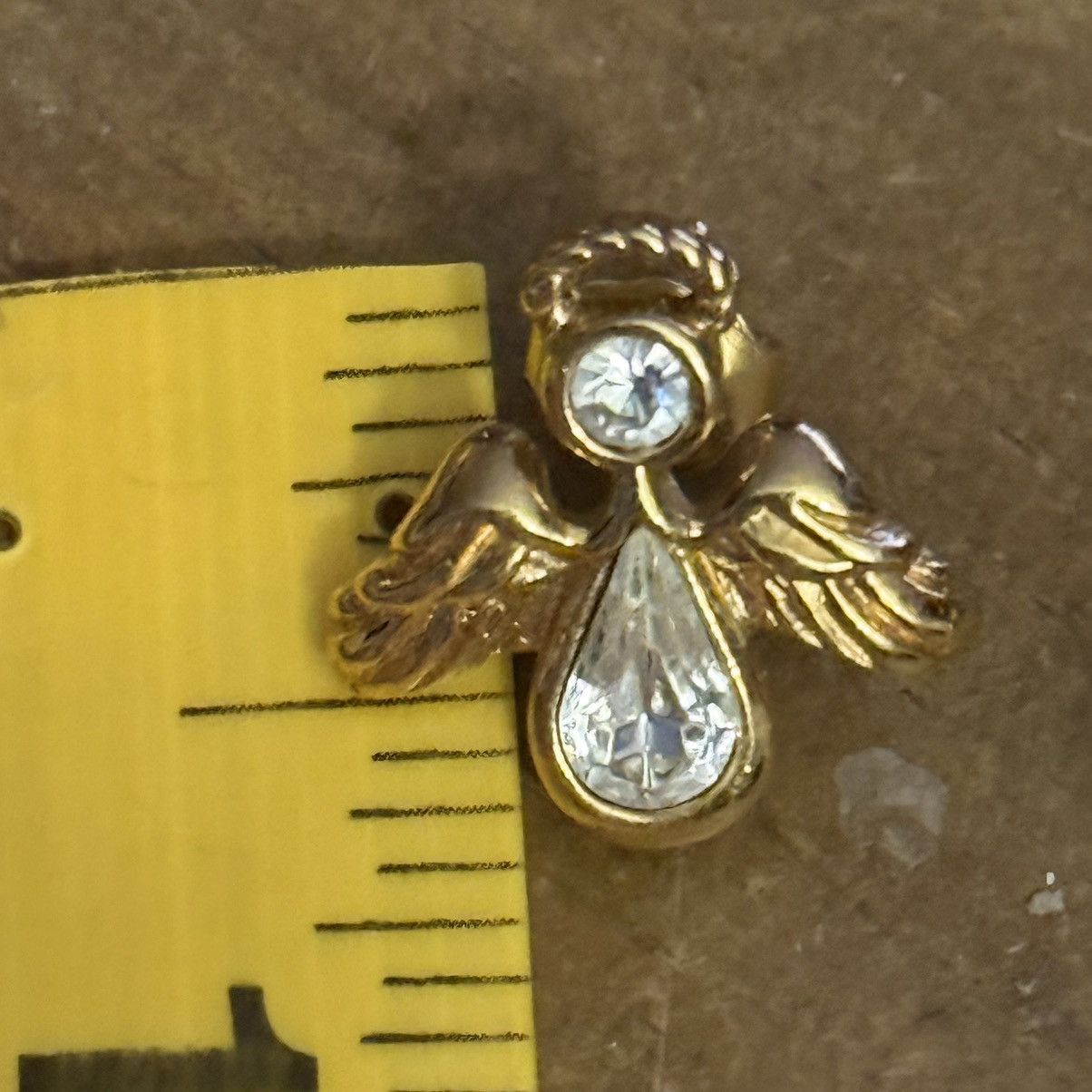 Vintage Vintage Avon gold tone rhinestone angel post earrings Size ONE SIZE - 5 Thumbnail
