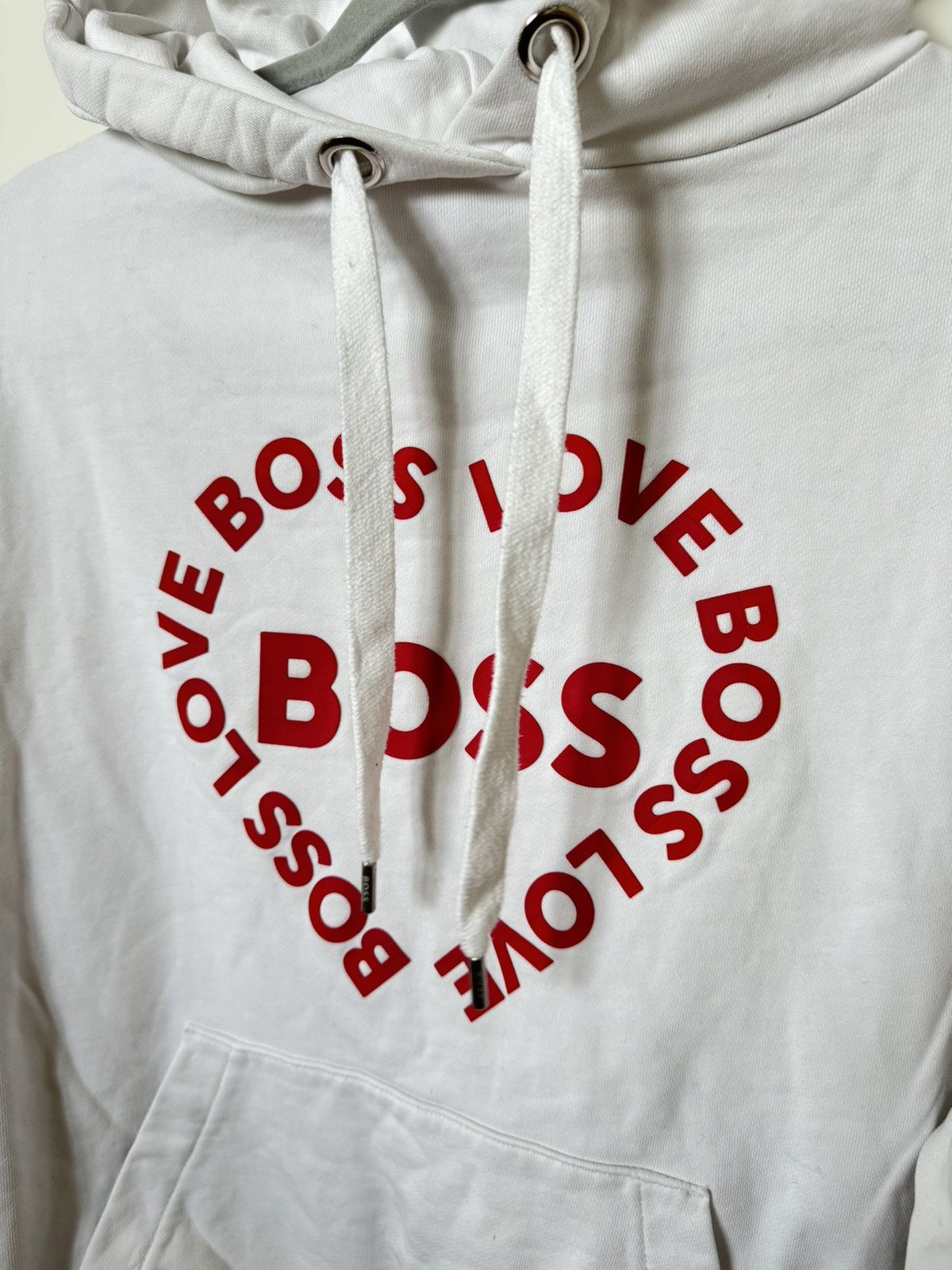 Hugo Boss Boss hoodie white with logo heart love boss Size US S / EU 44-46 / 1 - 4 Thumbnail