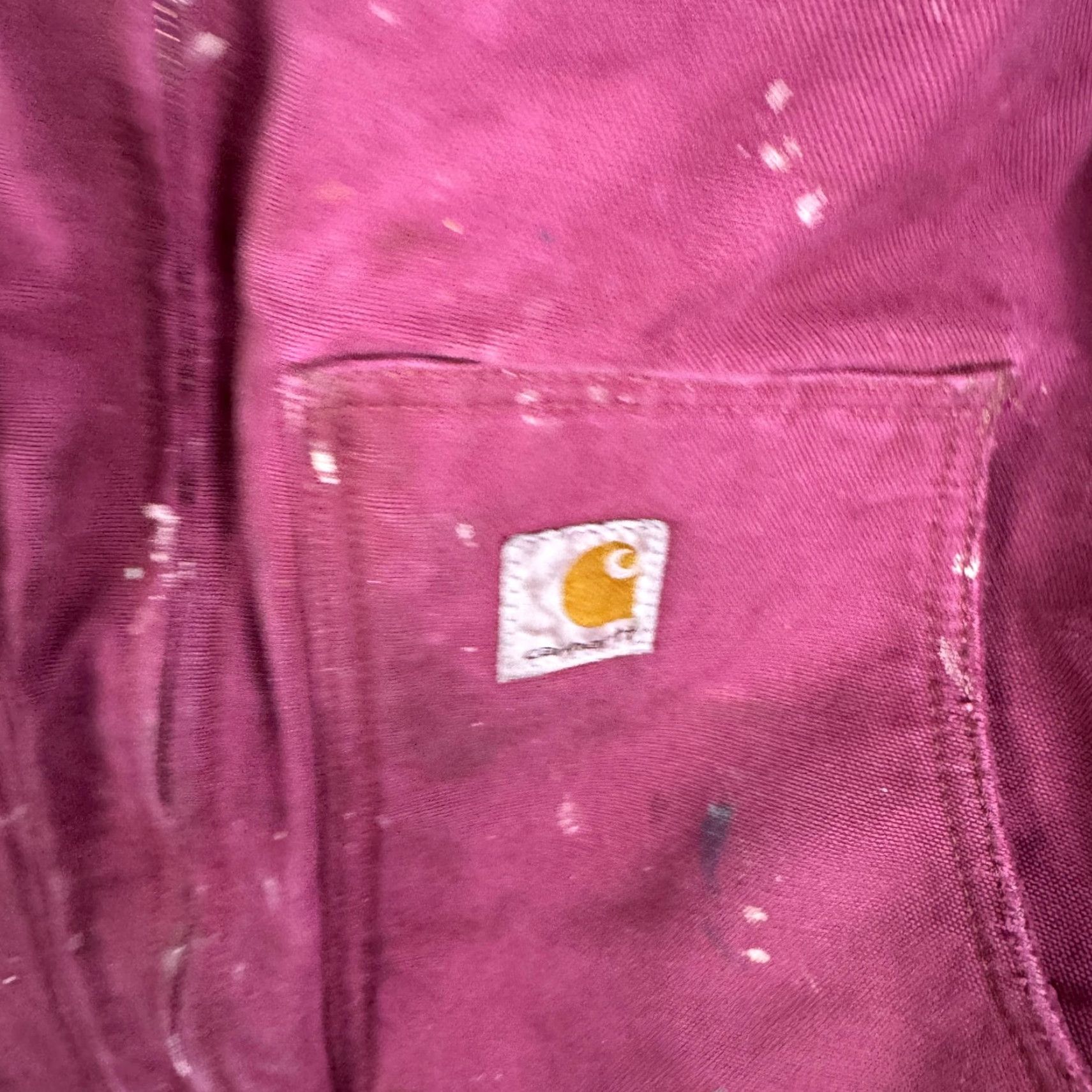 Carhartt VINTAGE Carhartt Jacket Mens XL Pink Canvas Duck Sherpa Lined Full Zip Workwear Bomber Size US XL / EU 56 / 4 - 7 Thumbnail