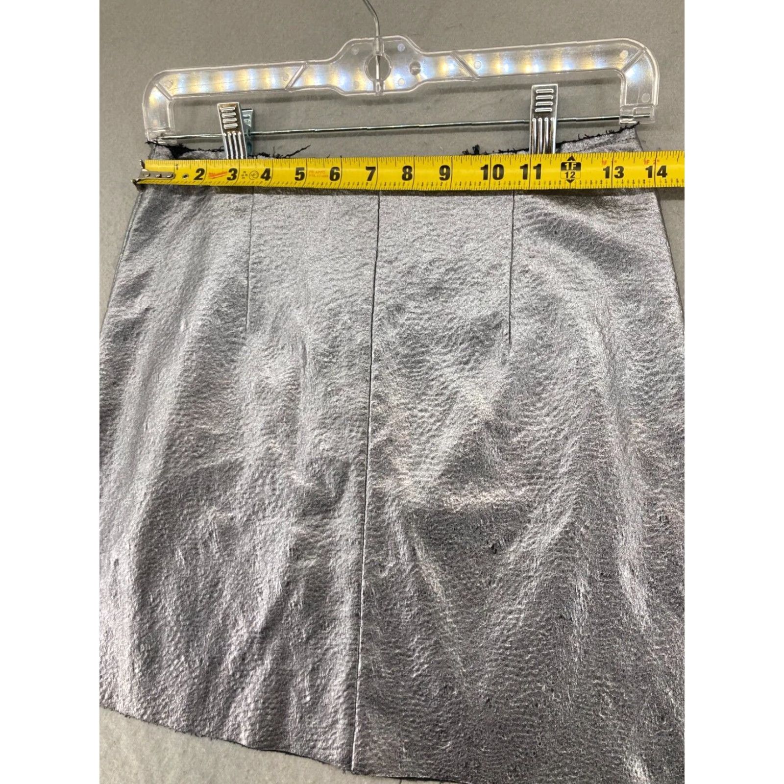 Sam Edelman Sam Edelman Skirt Women 4 A-Line Stretch Silver Cotton Blend Short High Rise Vintage No Size 27" / US 4 / IT 40 - 2 Thumbnail