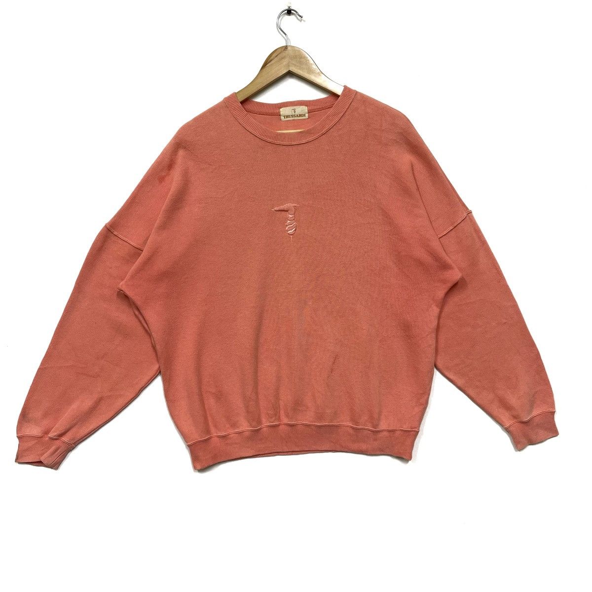 Trussardi × Vintage Vintage 90s Trussardi Center Logo Embroidered Size US L / EU 52-54 / 3 - 1 Thumbnail