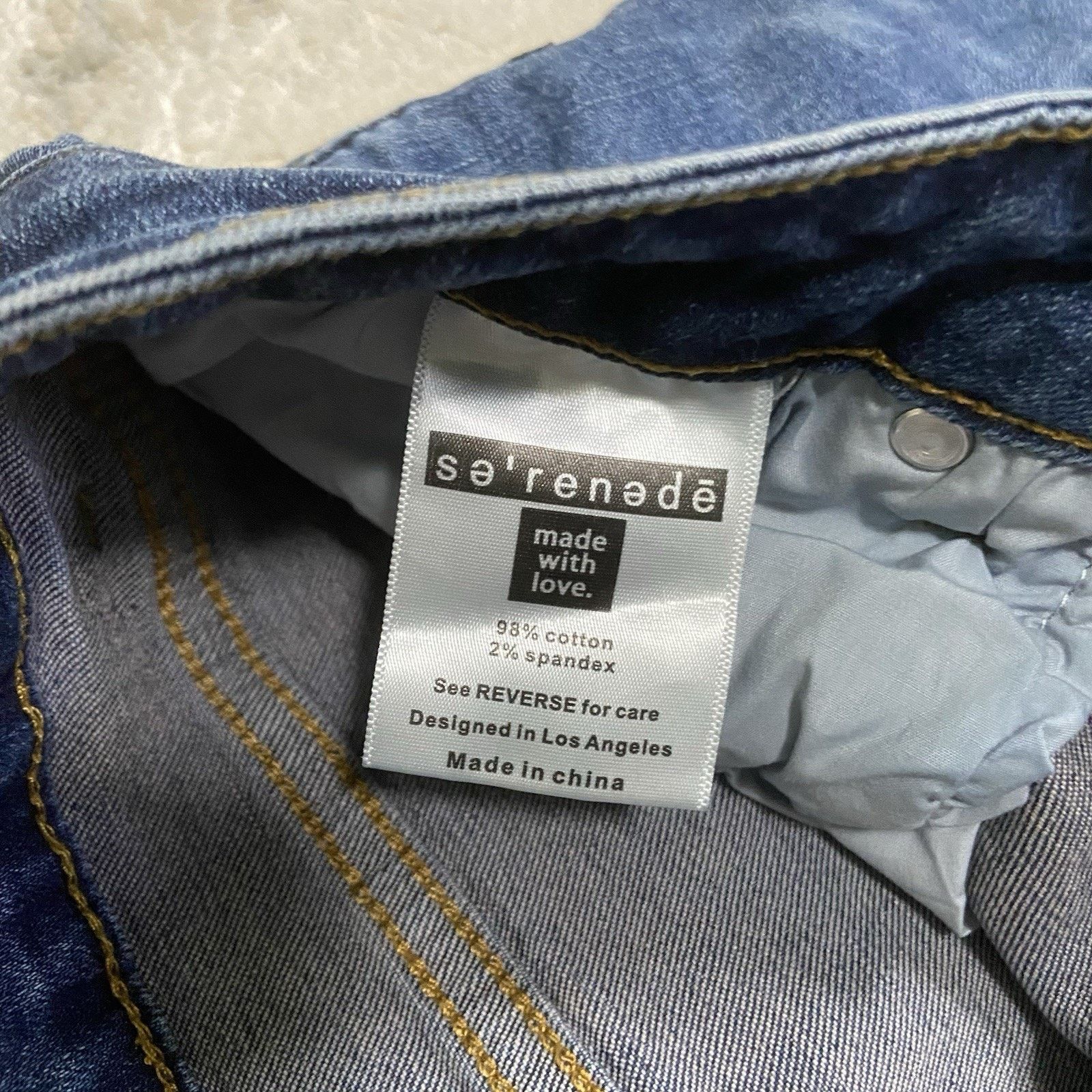 & Other Stories Serenade Jeans Men 30x28 Blue Light Wash Rare Flames Design Size US 30 / EU 46 - 7 Thumbnail