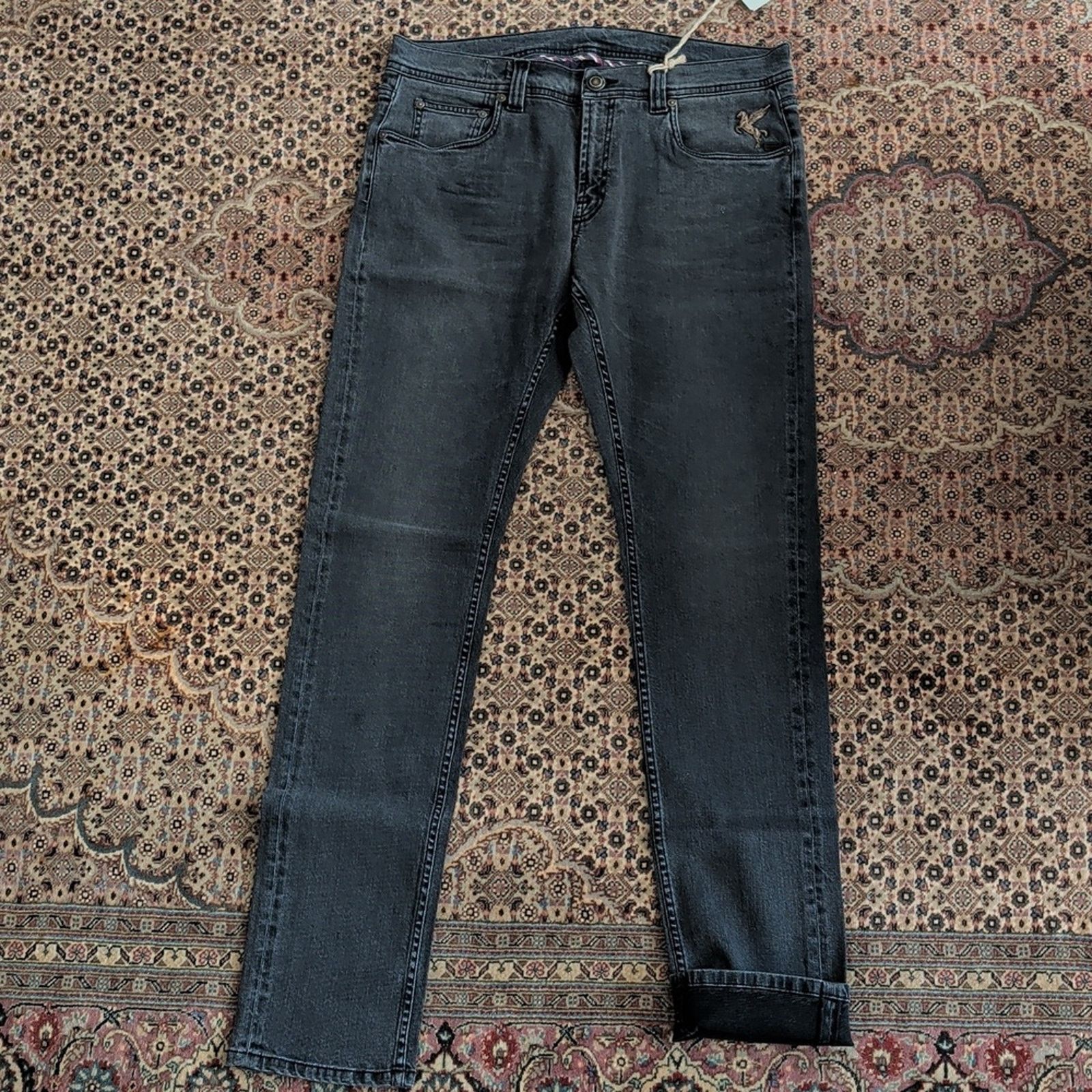 Etro Etro Gray Jeans with Intricate Embroidery Men's Size 34 Size US 34 / EU 50 - 6 Thumbnail