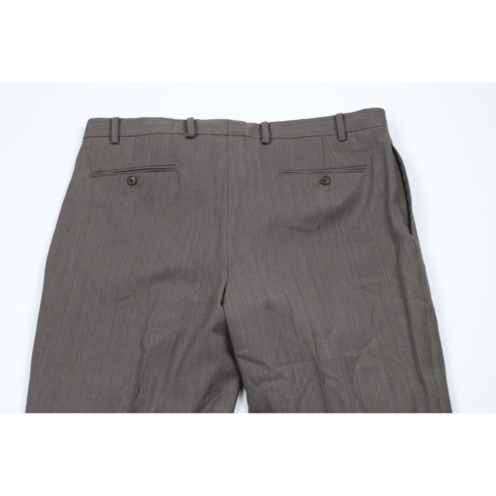 Calvin Klein Calvin Klein Wool 2 Piece Wedding Suit Brown Size 44R - 17 Thumbnail