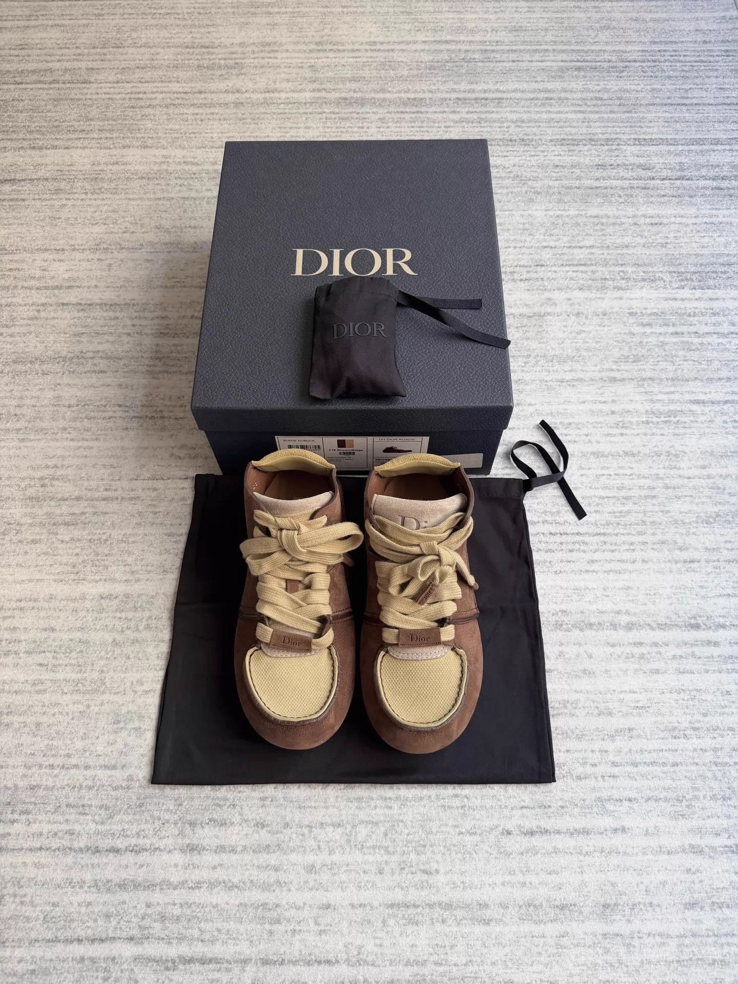 Dior Dior Roadie Brown Suede Wide Foot Sneakers 40 Size US 7 / EU 40 - 1 Thumbnail
