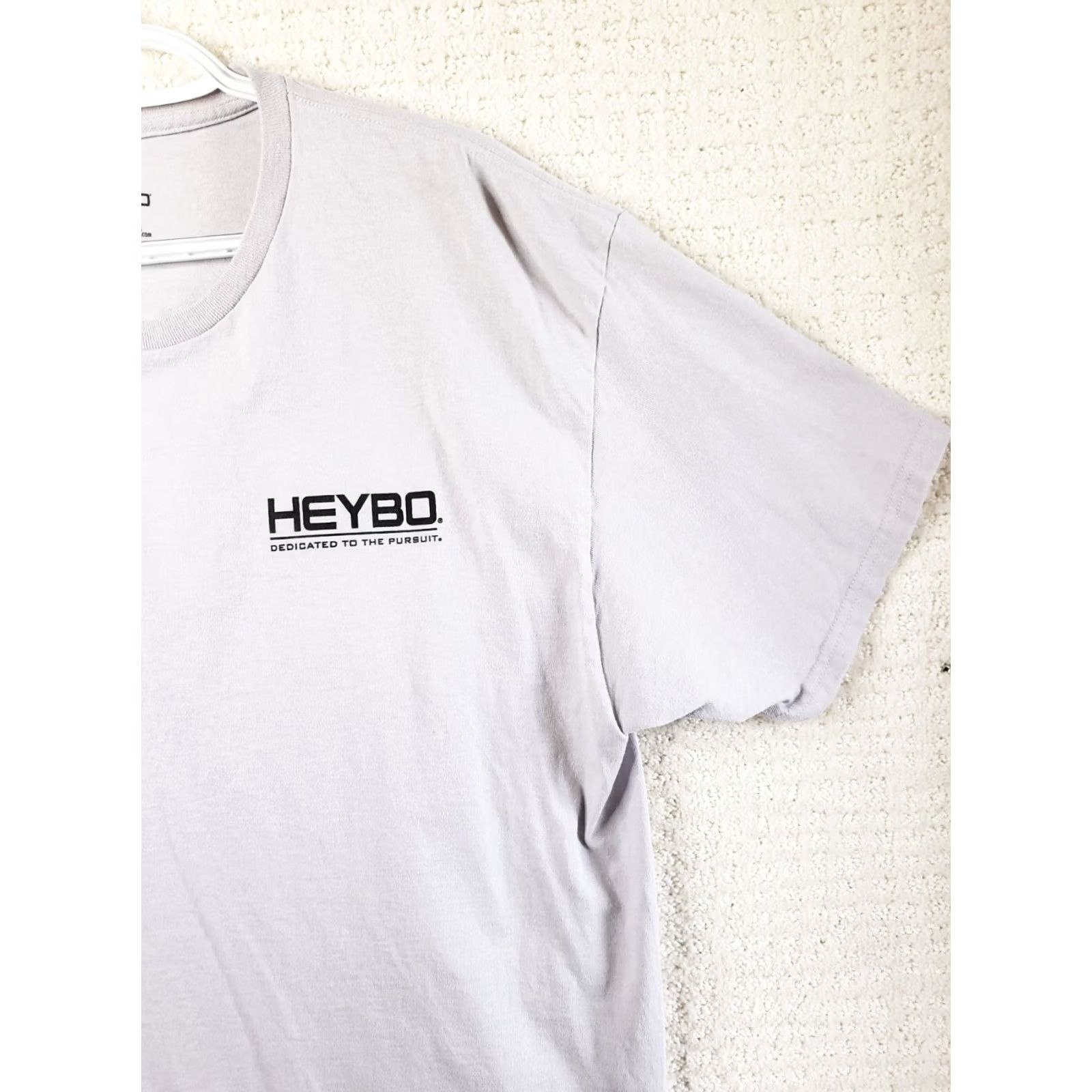 Vintage Heybo “Dedicated To The Pursuit” Largemouth Bass Men's T-Shirt XL Gray S. Sleeve Size US XL / EU 56 / 4 - 3 Thumbnail