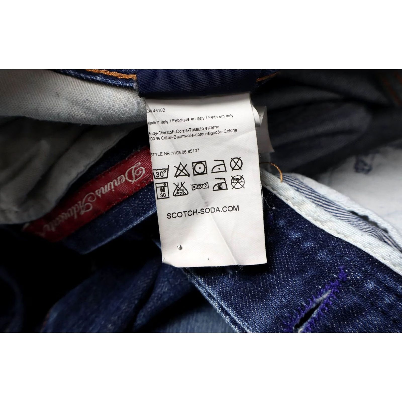 Scotch & Soda SCOTCH & SODA Snatch Jeans Men's W33/L32 Distressed Whiskers Blue Jeans Straight Mens Size US 33 - 7 Thumbnail