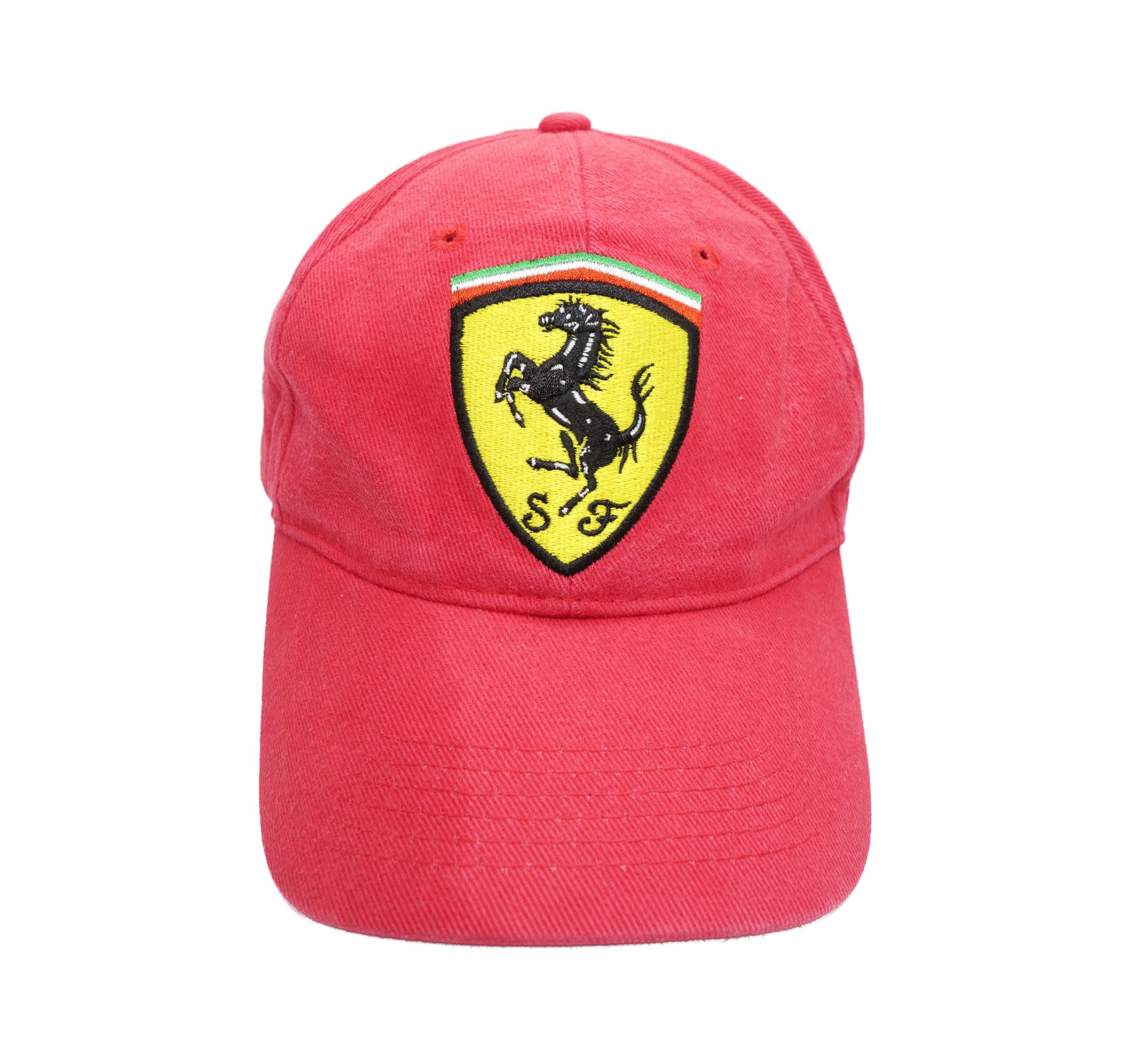 Ferrari 90s Big Front Logo Racing Vintage Cap Size ONE SIZE - 2 Thumbnail