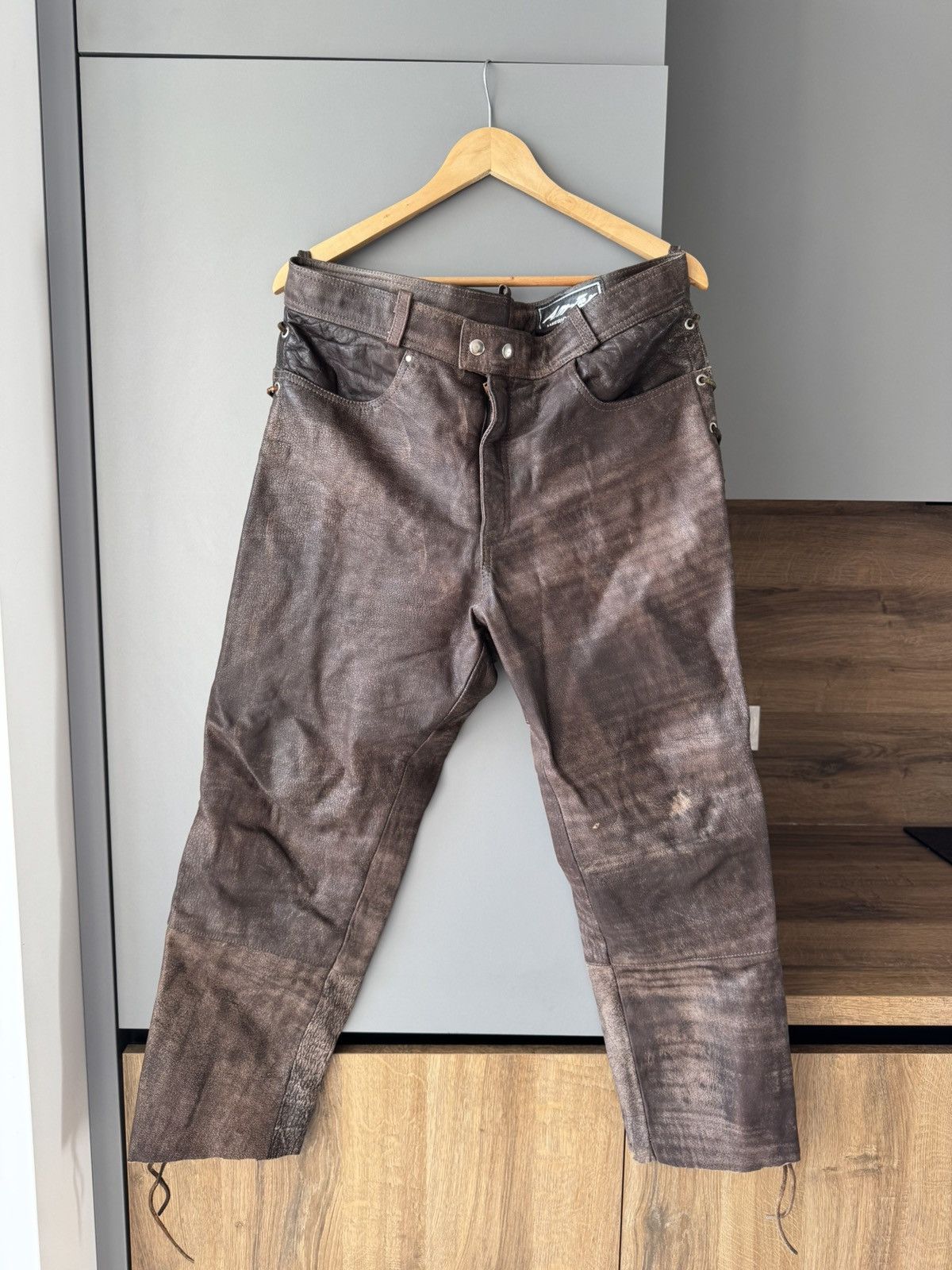 Genuine Leather Vintage Genuine Leather Biker Pants y2k Size US 36 / EU 52 - 5 Thumbnail