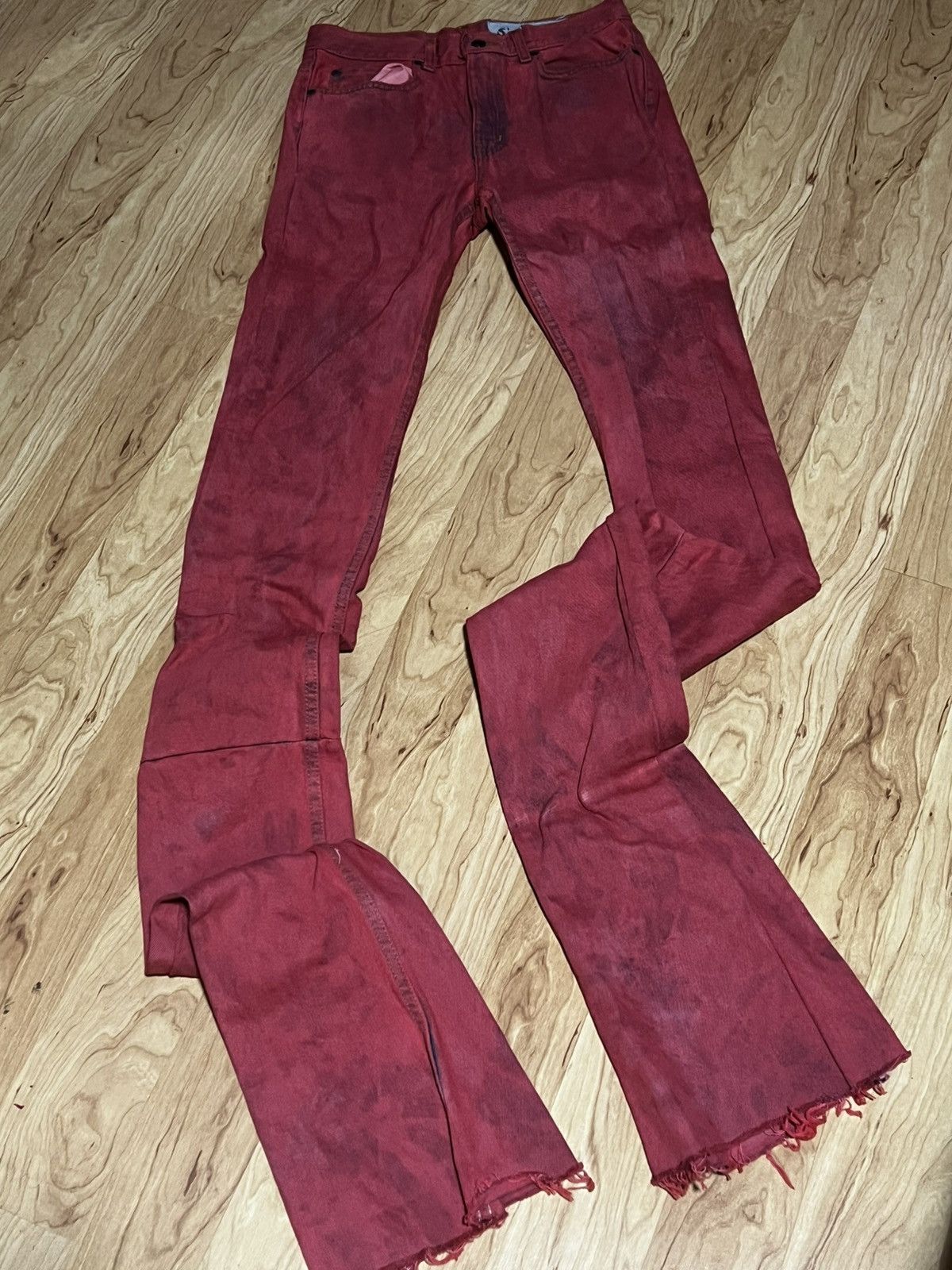 Other RED STACKED DENIM JEANS Size US 28 / EU 44 - 1 Thumbnail