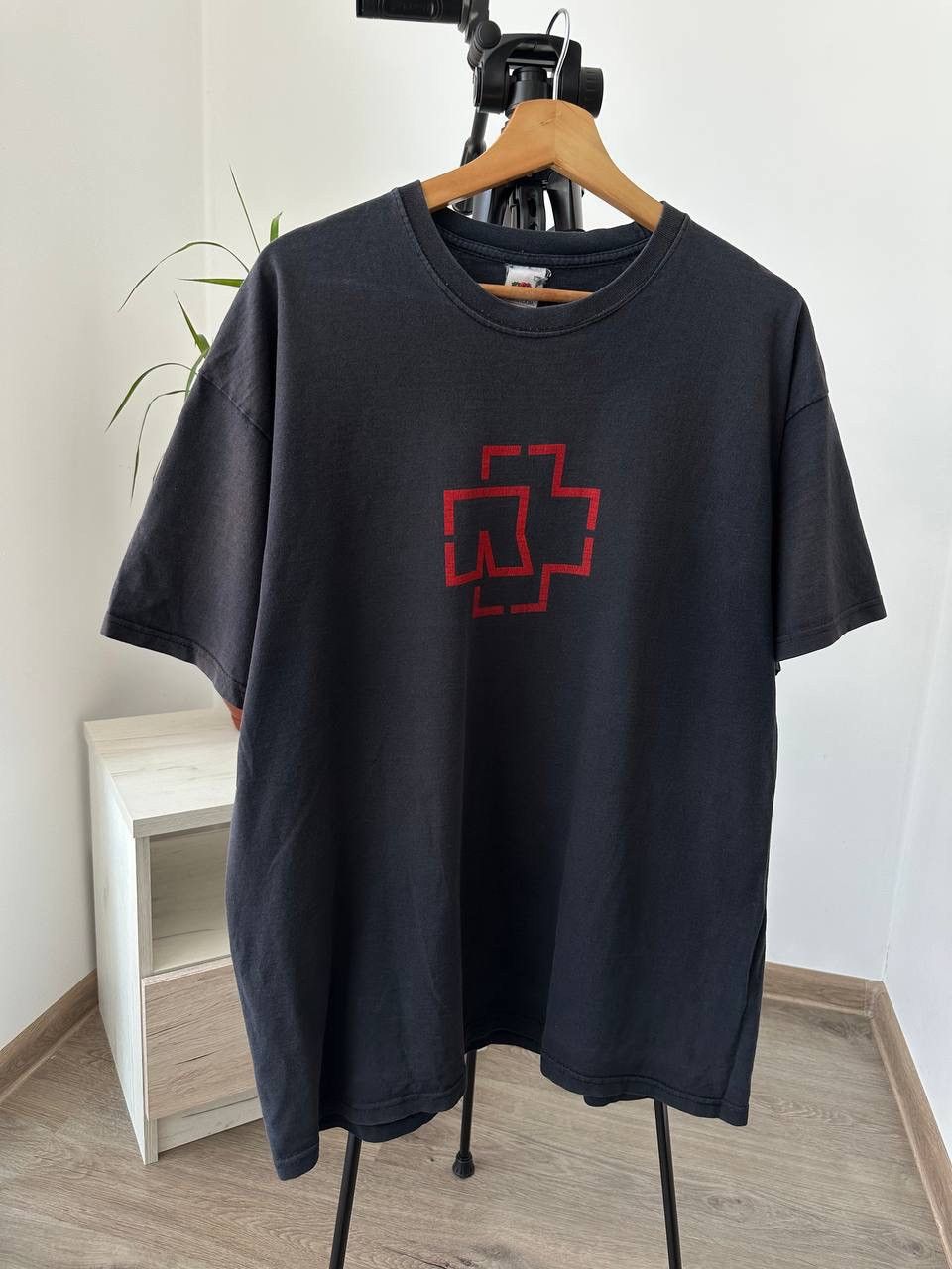 Band Tees × Vintage Vintage Rammstein Black Distressed Faded Rock T-Shirt Size US M / EU 48-50 / 2 - 3 Thumbnail