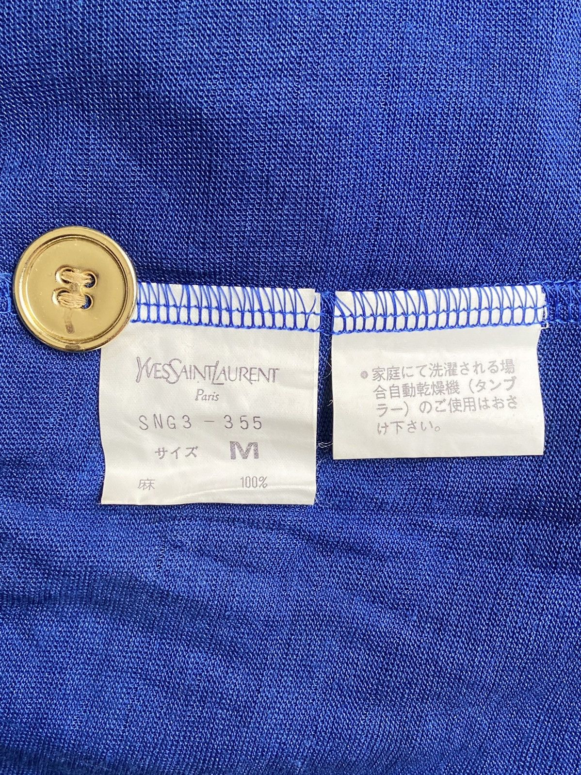 Yves Saint Laurent Yves Saint Laurent Blue T-shirt Size US S / EU 44-46 / 1 - 7 Thumbnail