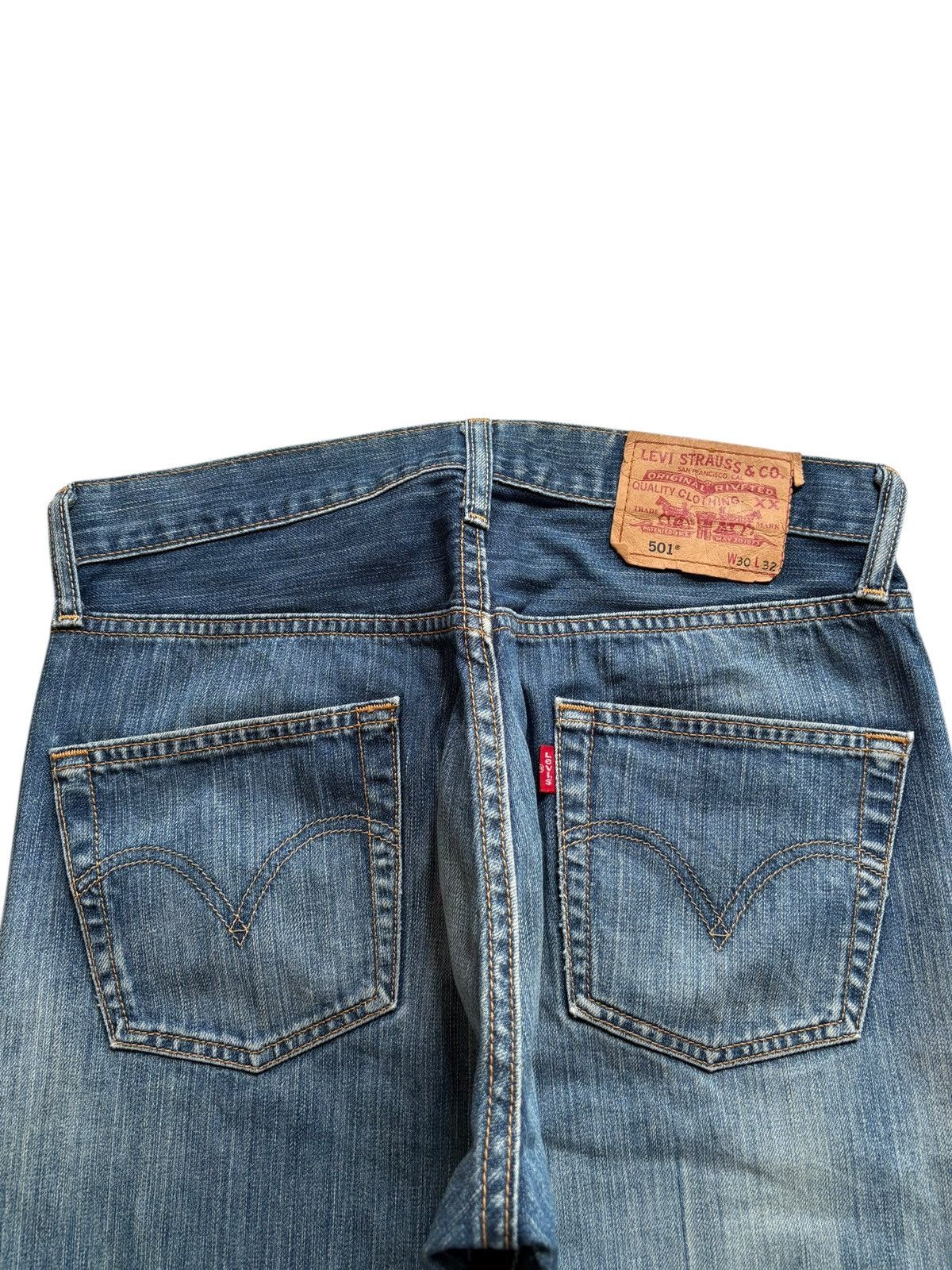 Levi's Vintage 90s Levis 501 Mud Wash Distressed Loose Jeans Size US 30 / EU 46 - 8 Thumbnail