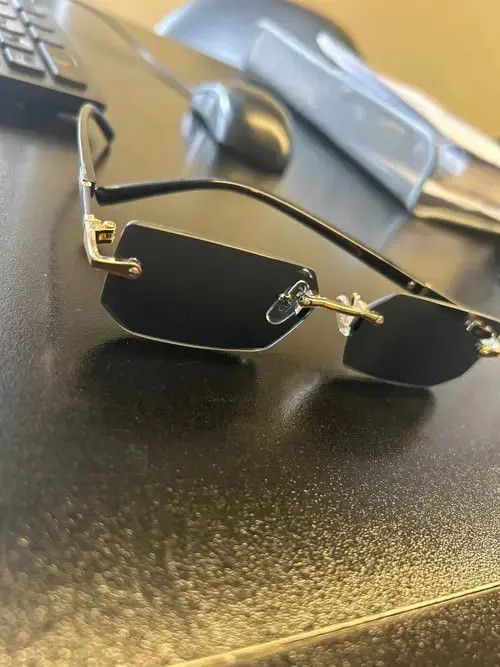 Electric Visual Black Lens Rimless Square Sunglasses Size ONE SIZE - 2 Thumbnail