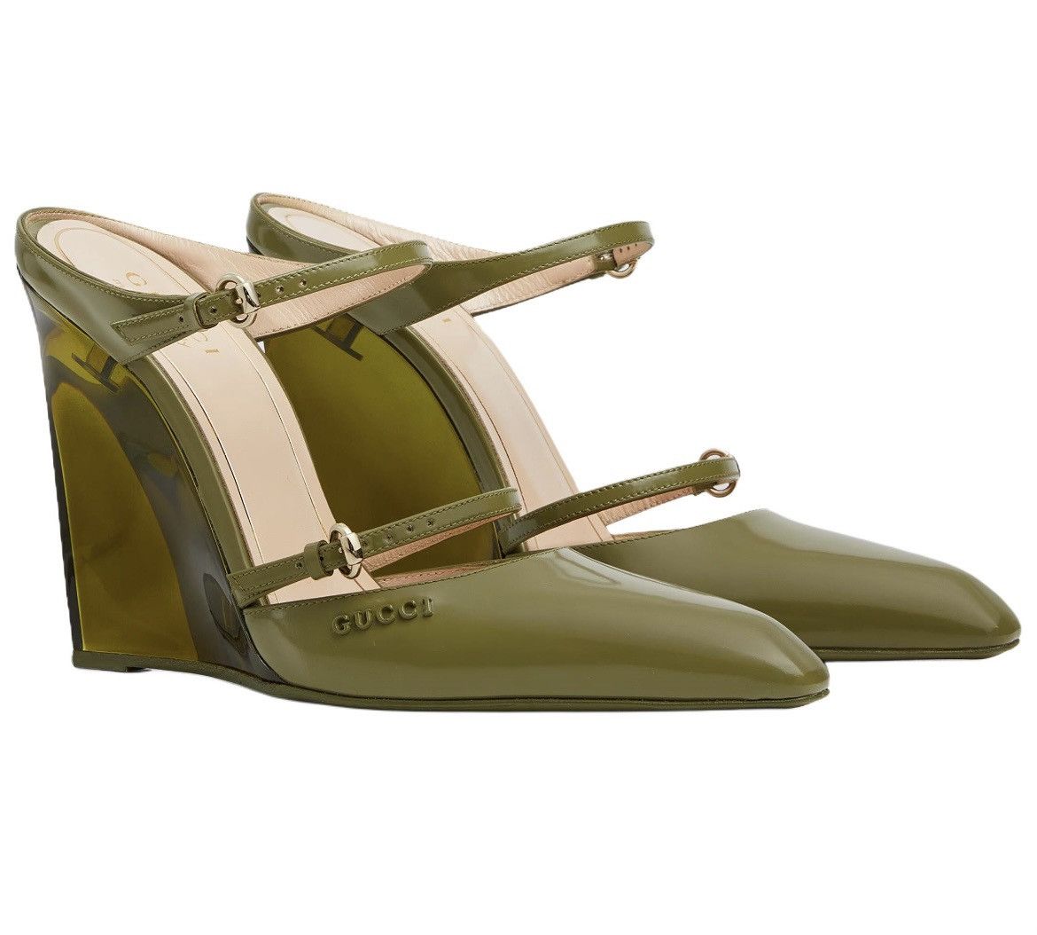 Gucci Closed Toe Slippers Wedge 10.9cm size 37