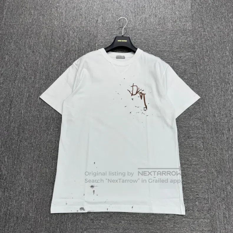 Dior TS co-branded splash paint embroidery letter short sl