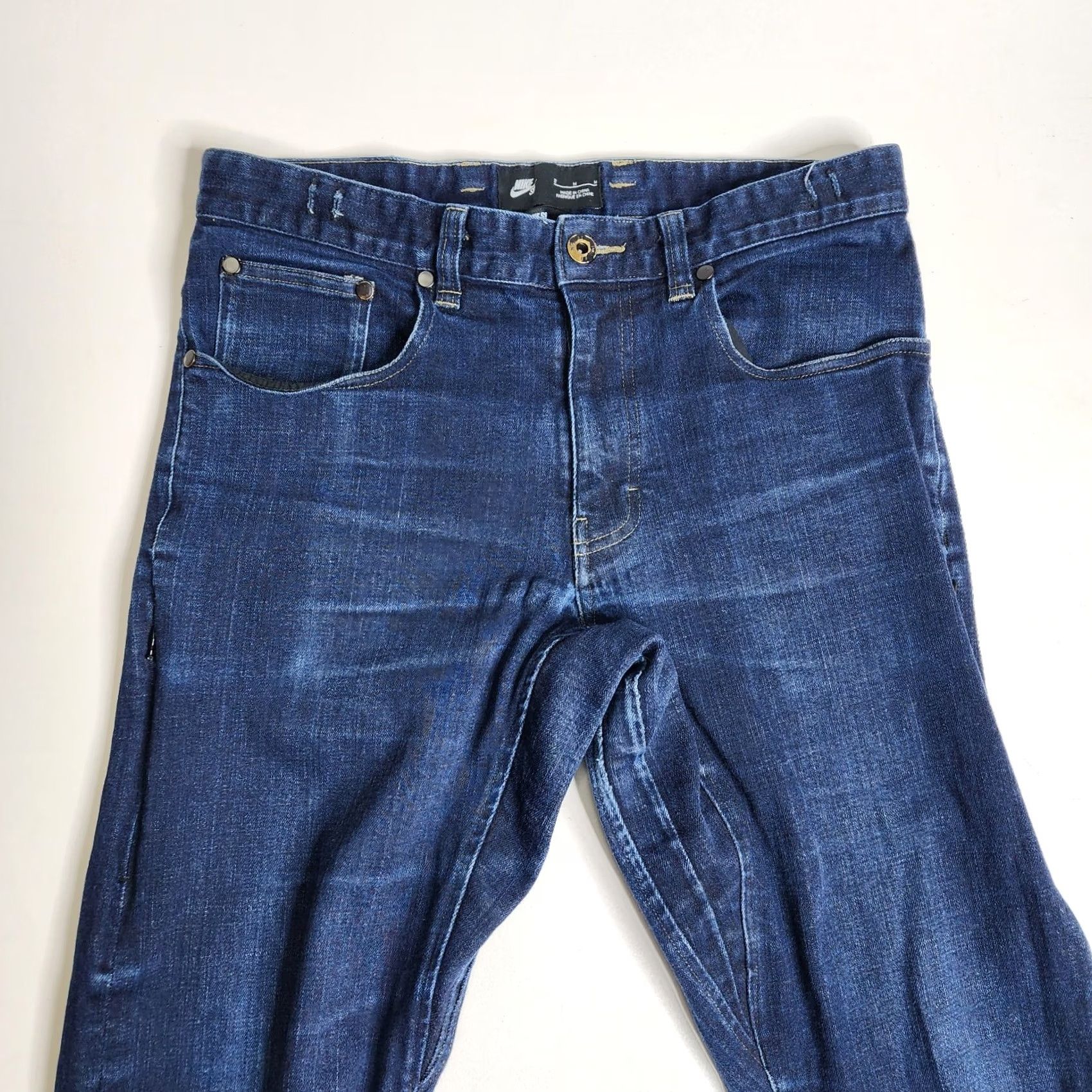 Nike Nike SB Jeans Denim Stretch Dark Wash 5 Pocket Skater Casual Size 30 x 28 Mens Blue 30x28 Street Sports Stretch Pocket Size US 30 / EU 46 - 3 Thumbnail