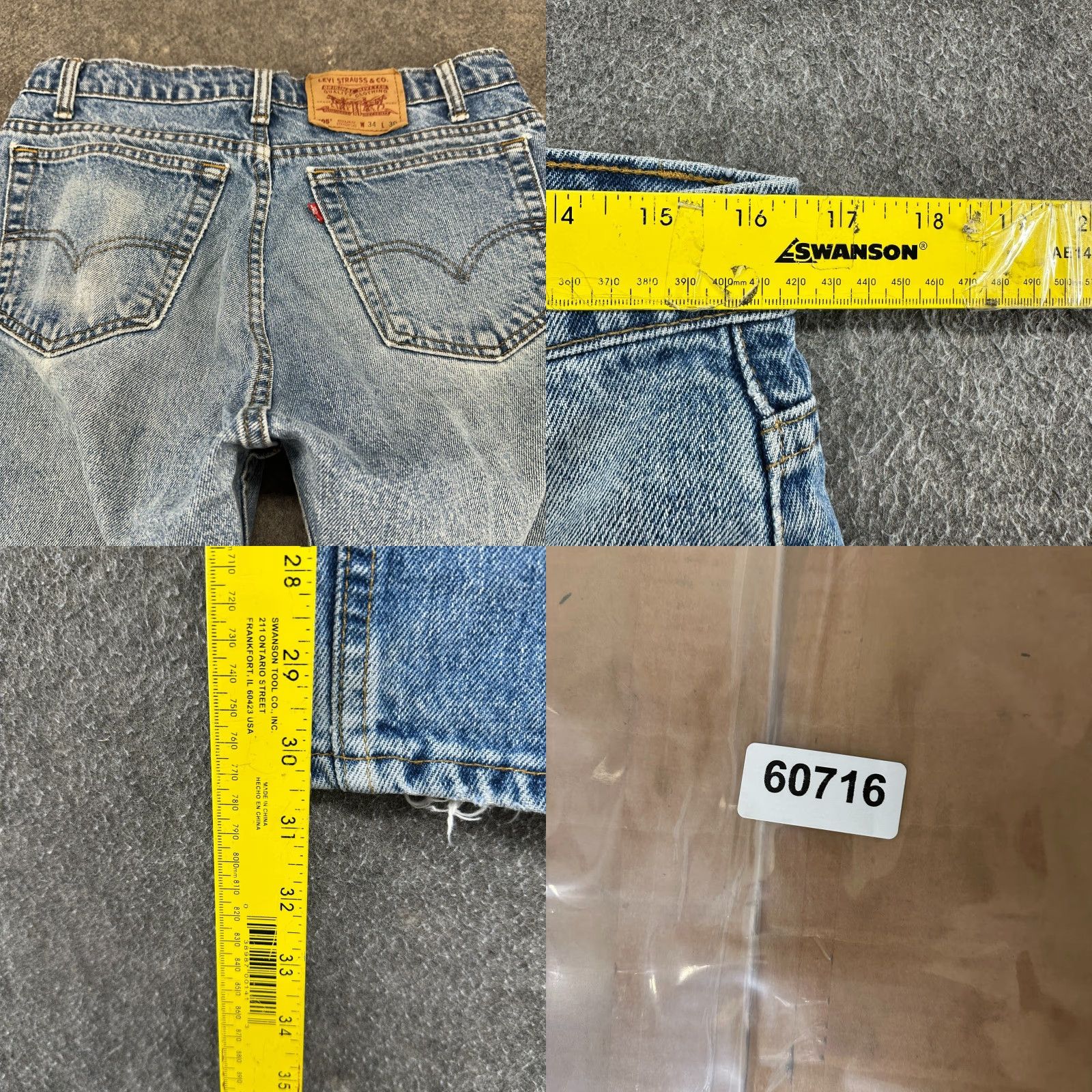 Levi's VINTAGE Levi's 505 Jeans Men 34x30 Blue Regular Straight Medium Wash Distressed 90s Size US 34 / EU 50 - 10 Thumbnail