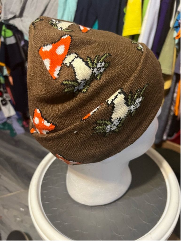 Pacsun Unisex PacSun Brown Mushroom Beanie One Size Size ONE SIZE - 2 Thumbnail