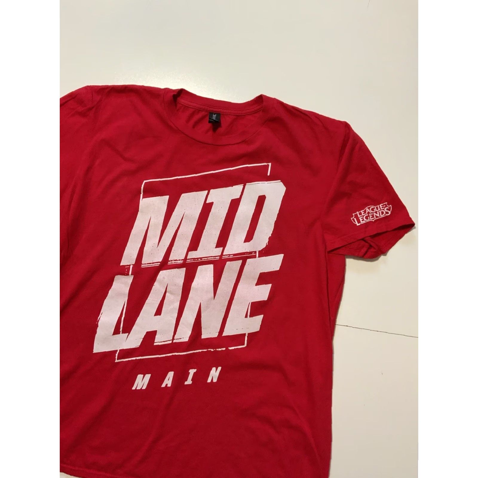 Anvil VINTAGE League Of Legends PAX East Exclusive Mid Lane Main Power Without Limit Gaming Graphic T-Shirt Sz. L Men Red Size US L / EU 52-54 / 3 - 3 Thumbnail