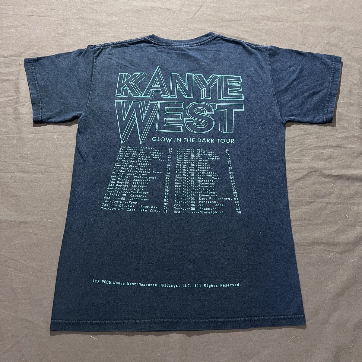 Rap Tees Vintage Y2K Kanye West Glow In The Dark Tour Promo Tee Faded Size US S / EU 44-46 / 1 - 5 Thumbnail