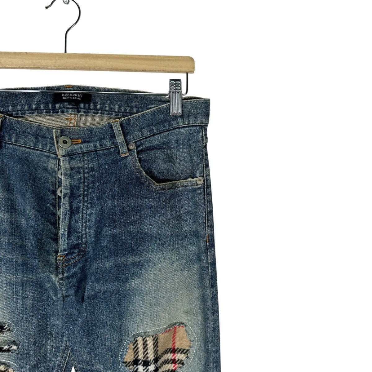 Burberry 🌟BURBERRY BLACK LABEL PATCHWORK DENIM JEANS Size 32" / US 10 / IT 46 - 3 Thumbnail
