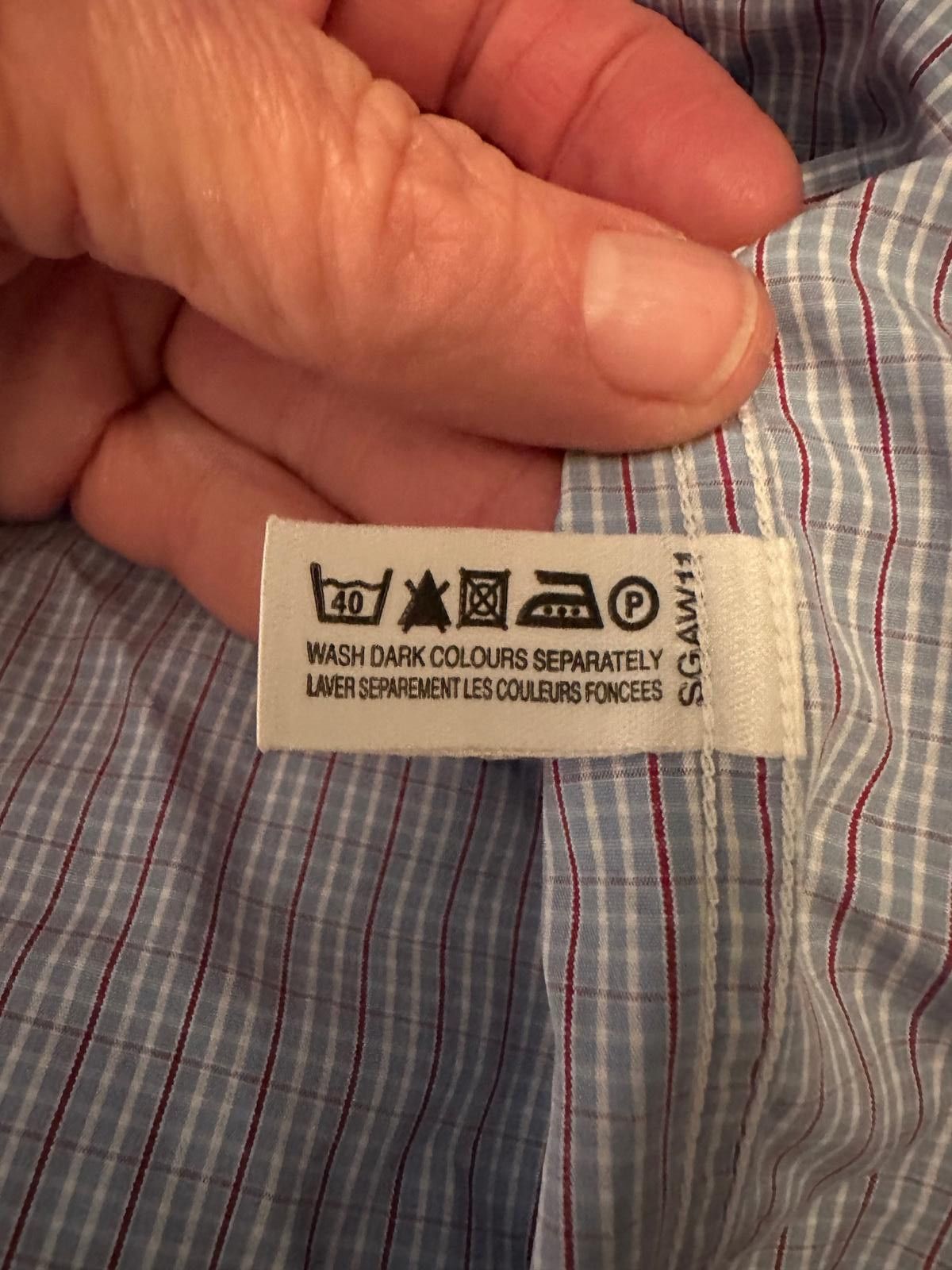 Thomas Pink Thomas Pink French Cuff Dress Shirt Blue Check Large Size 42R - 6 Thumbnail