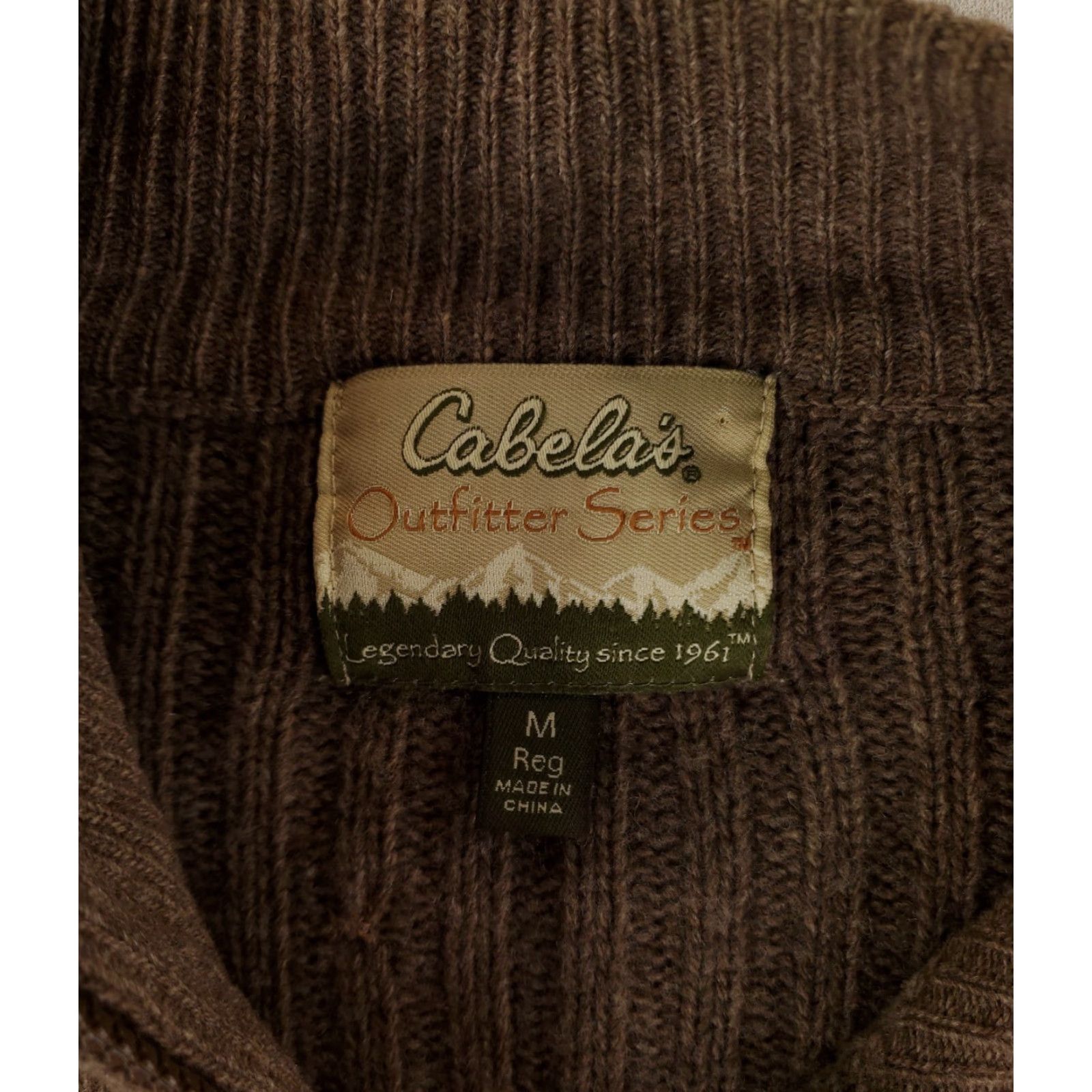 Vintage Cabela's Sweater Full Zip Cardigan 100% Wool Brown Shoulders Elbow Patches Mens M Size US M / EU 48-50 / 2 - 2 Thumbnail