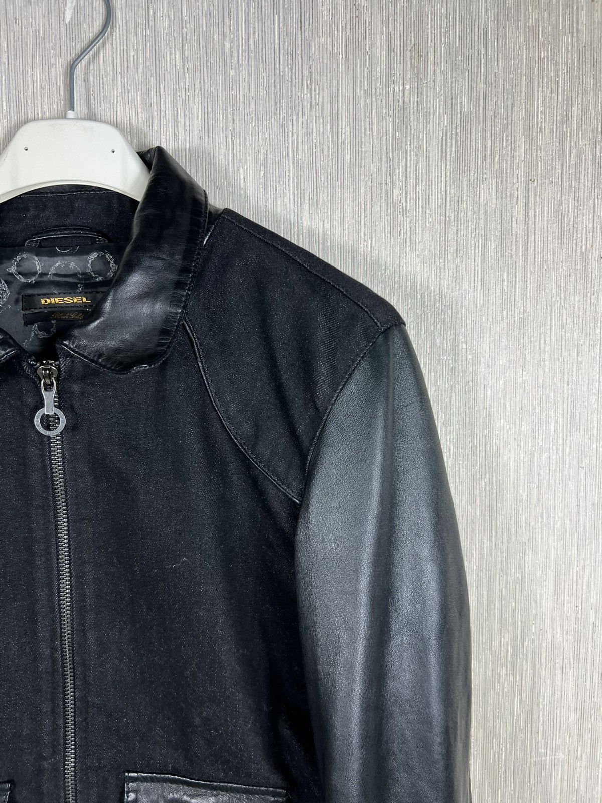 Diesel Black Gold Archive Diesel black gold denim leather jacket ties sleeves Size S / US 4 / IT 40 - 3 Thumbnail