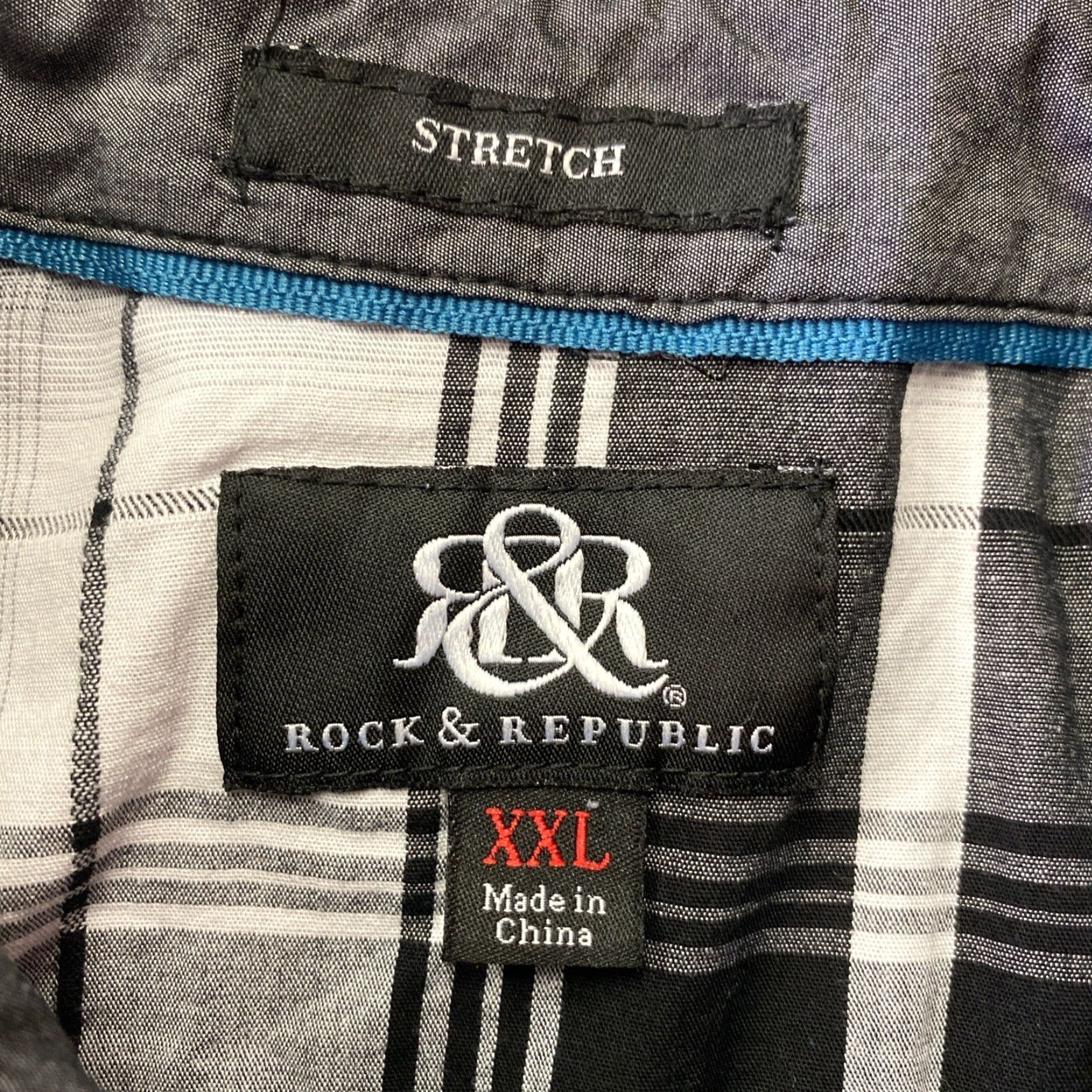 Vintage Rock & Republic Casual Button Shirt Men XXL Black Short Sleeve Button-Up Size US XXL / EU 58 / 5 - 3 Thumbnail