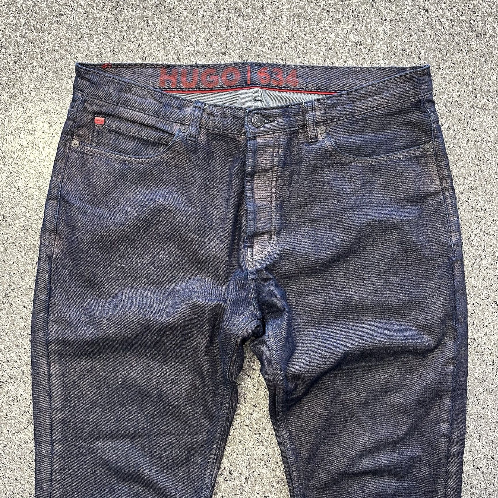 Hugo Boss Hugo Boss Jeans Womens 35x30 634 Tapered Fit Button Fly Dark Wash Blue Denim 5-Pocket Men's Style Jeans Size 24" / US 00 / IT 34 - 2 Thumbnail
