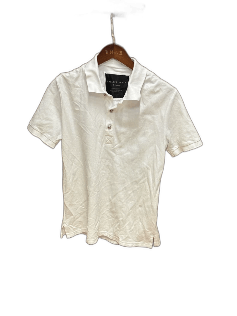 Philipp Plein White Short Sleeve Polo T-Shirt Size US S / EU 44-46 / 1 - 1 Thumbnail