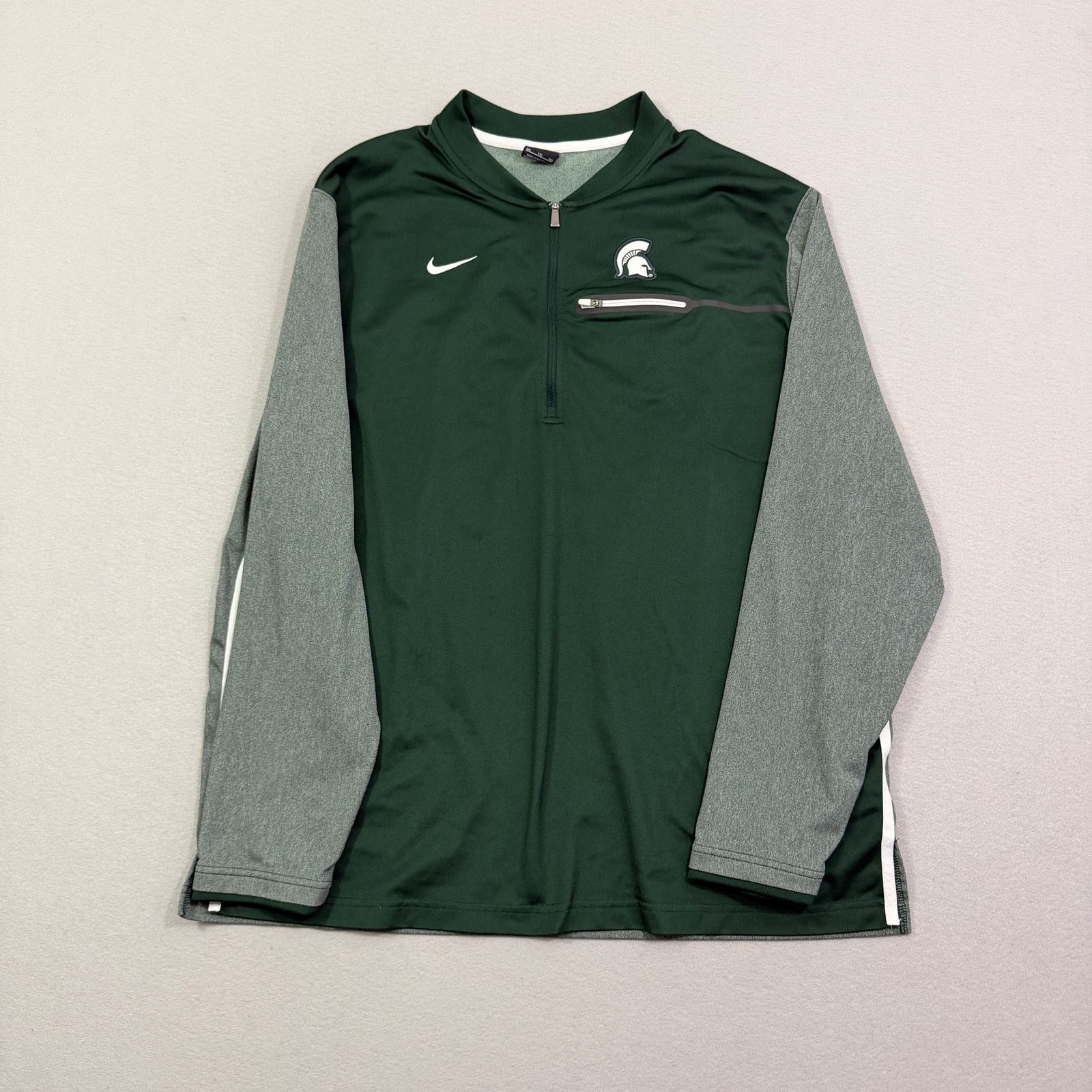 Nike Nike Michigan State Spartans 1/4 Zip Pullover Men's 2XL Size US XXL / EU 58 / 5 - 1 Thumbnail