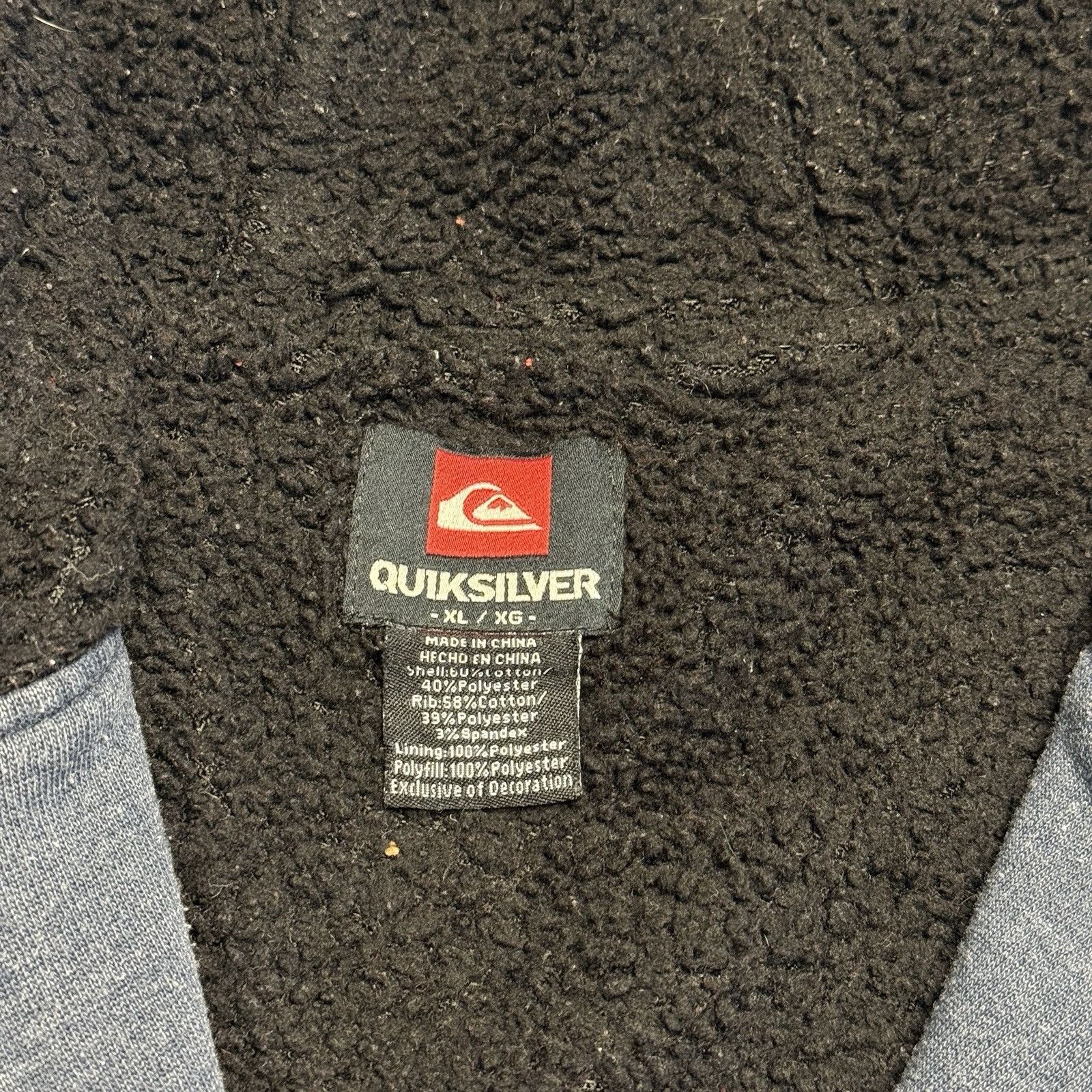 Quiksilver Vintage Quiksilver Hoodie Sweatshirt Mens XL Blue Zip Lined Size US XL / EU 56 / 4 - 8 Thumbnail