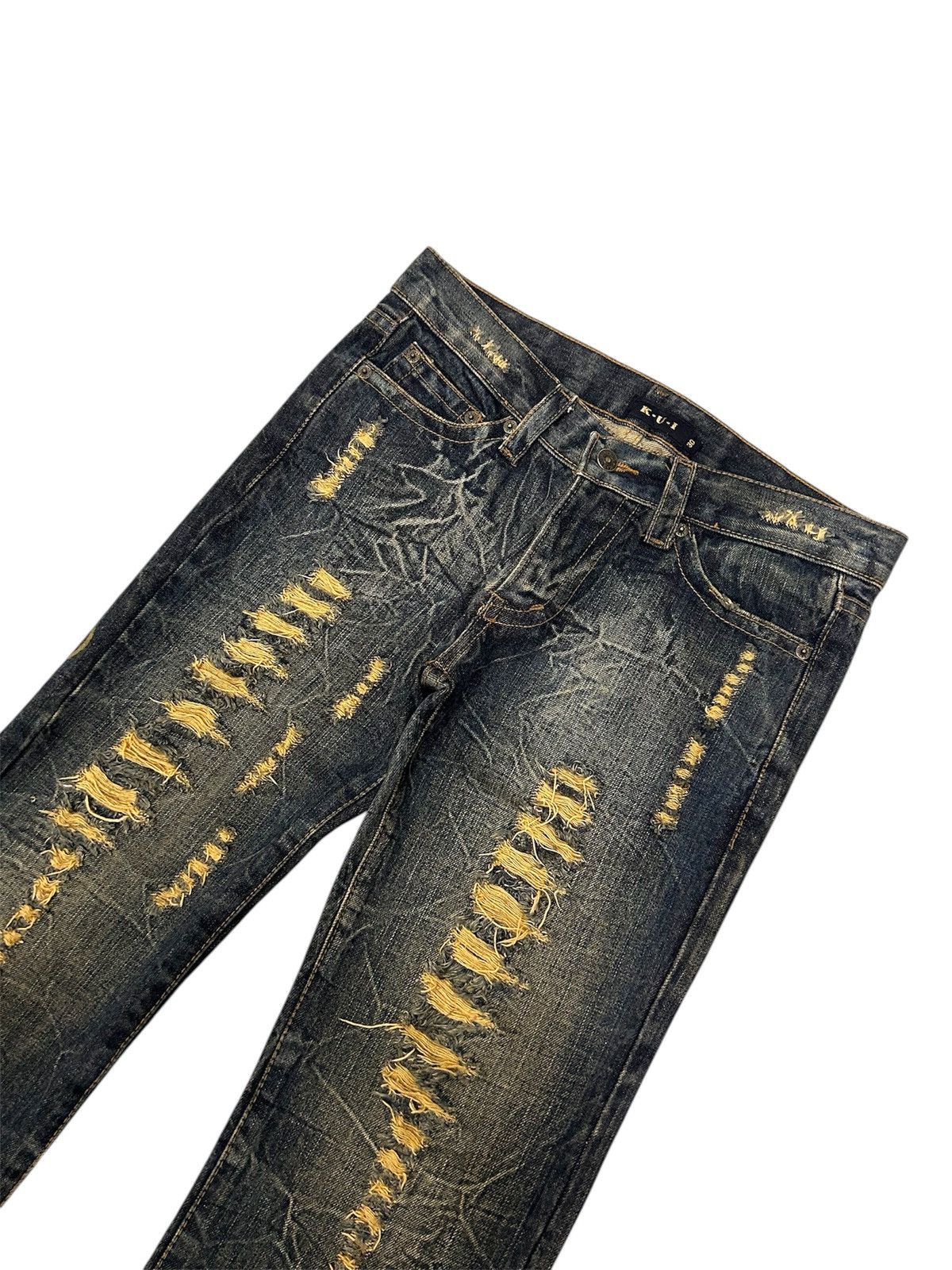 Japanese Brand × Vintage 💥Vintage K.U.I Japanese Denim Mud Wash Distressed Jeans Size US 32 / EU 48 - 3 Thumbnail