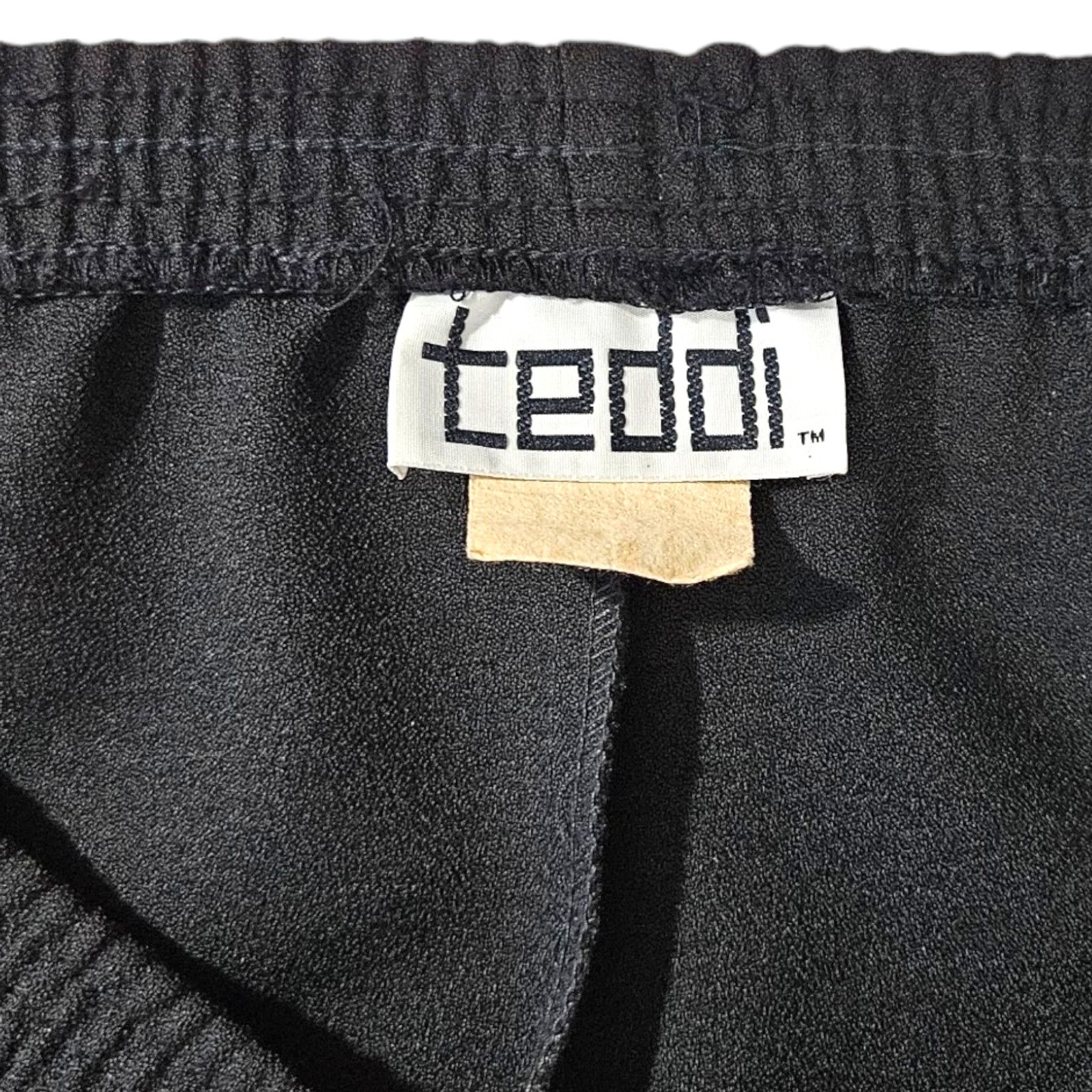 Other EUC VTG 90s Teddi Elastic Waist Straight Skirt Sz. XL Black Size 32" / US 10 / IT 46 - 5 Thumbnail